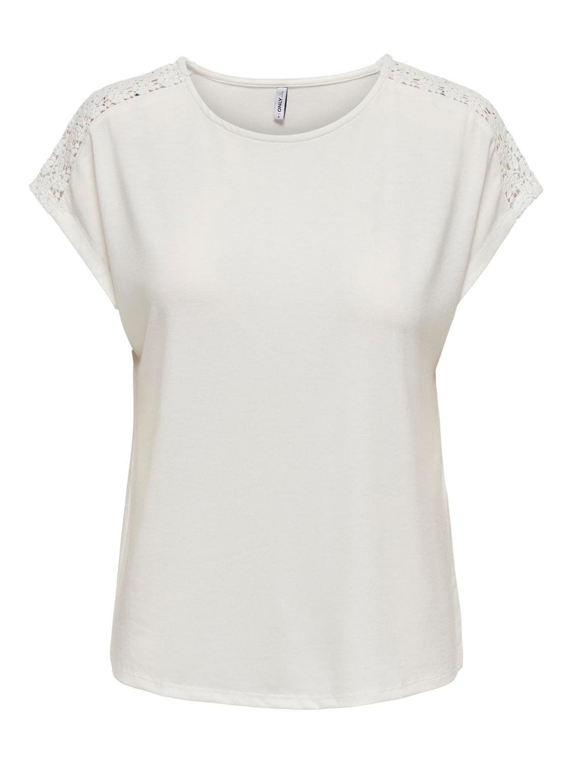 ONLY Kurzarmshirt »ONLTHEA S/S LACE MIX TOP JRS«, mit Spitzen Einsatz