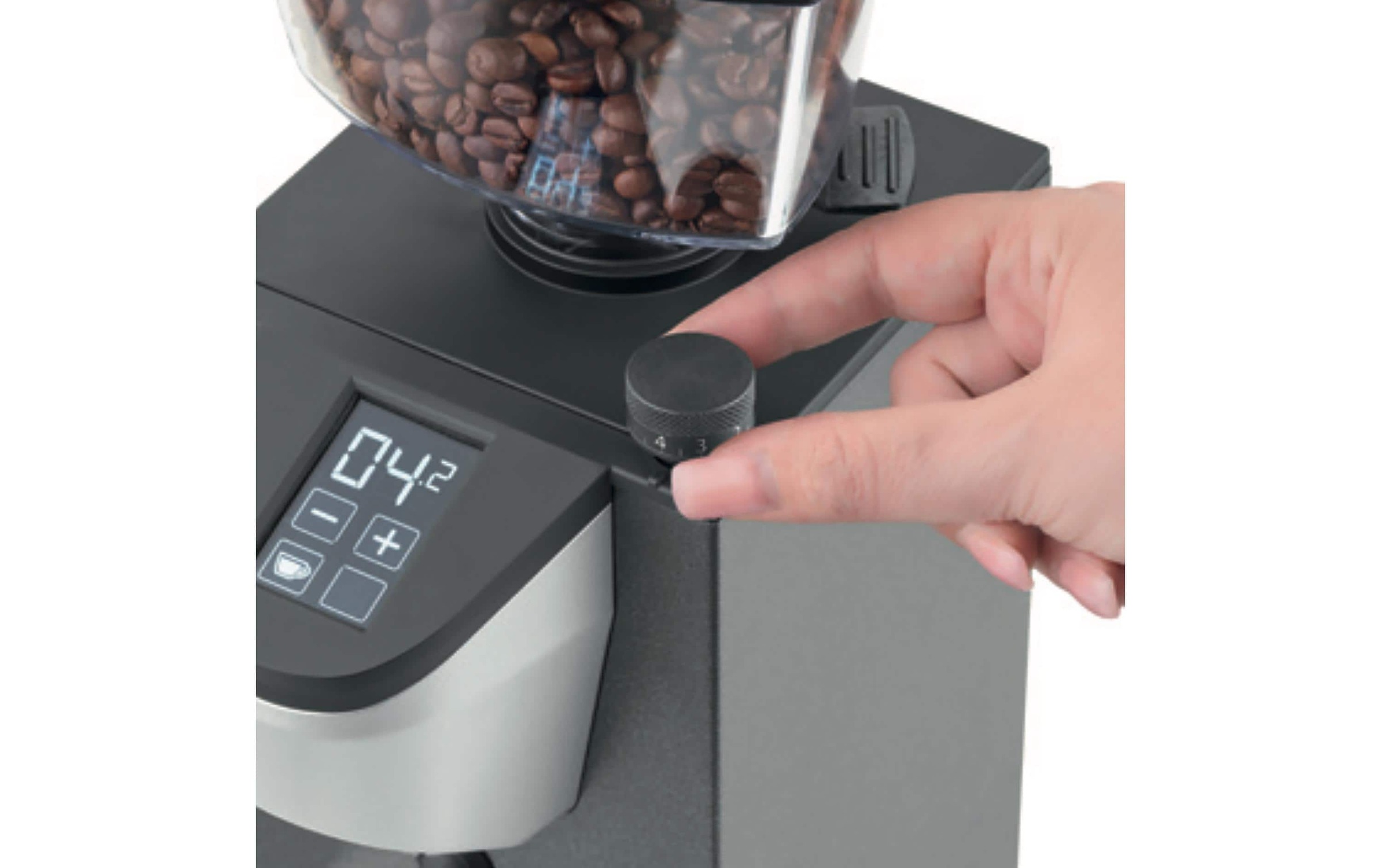 Graef Kaffeemühle »CM1116 Grau«, 310 W, Ausstattung: Touchdisplay, Timer, Einstellbarer Mahlgrad
