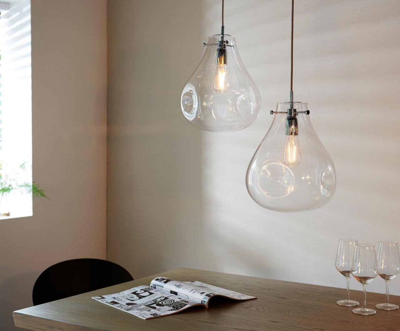 Image of Brilliant Leuchten Pendelleuchte »Aurore«, E27, 1 St., Hängelampe 1flg chrom/transparent bei Ackermann Versand Schweiz