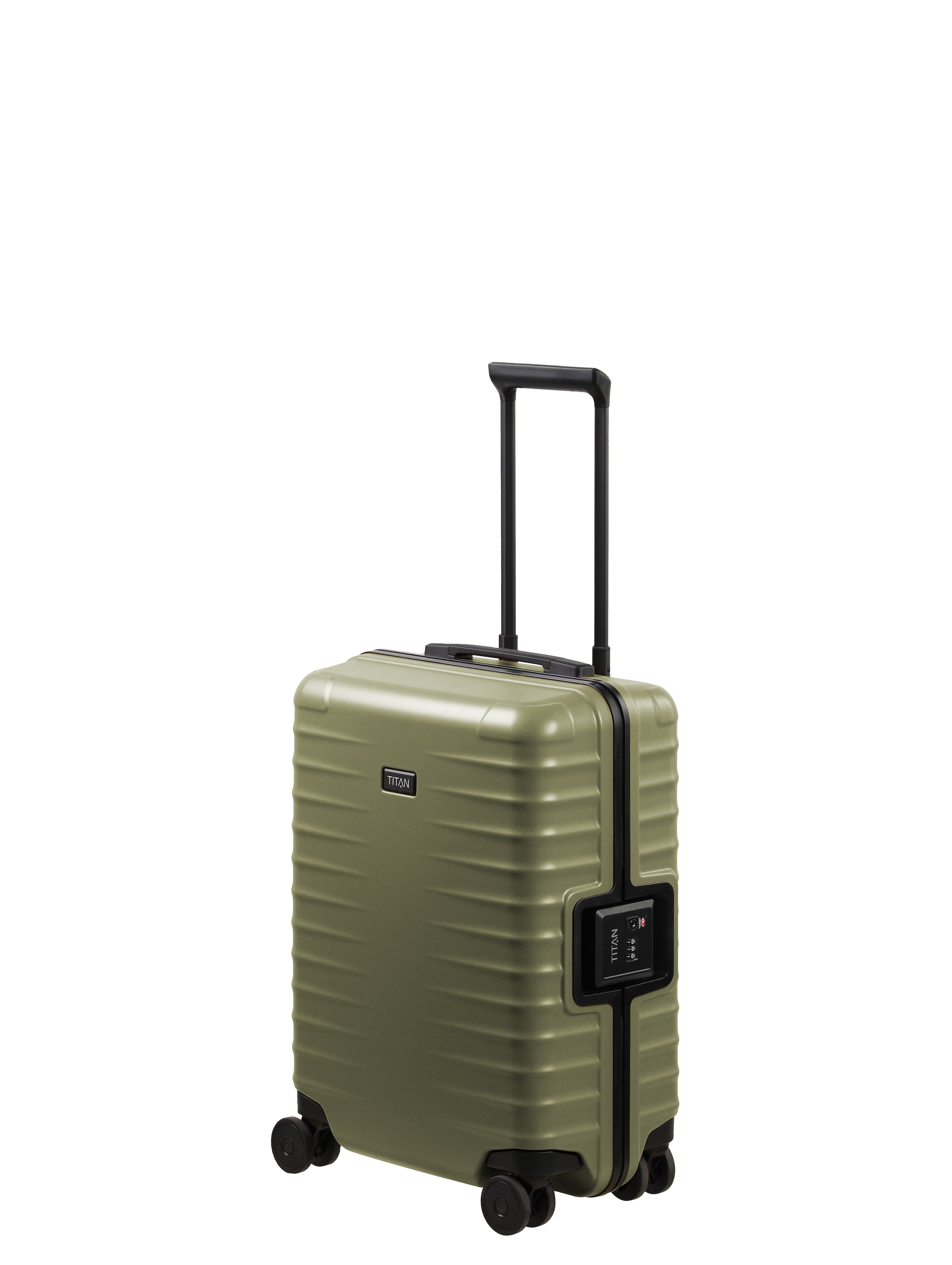 TITAN - Made in Germany Trolley »OVERSEAS Koffer Hartschale« 45 litre 4 Rollen Serrure TSA à cadre, agencement intérieur intelligent et surface résistante aux rayures