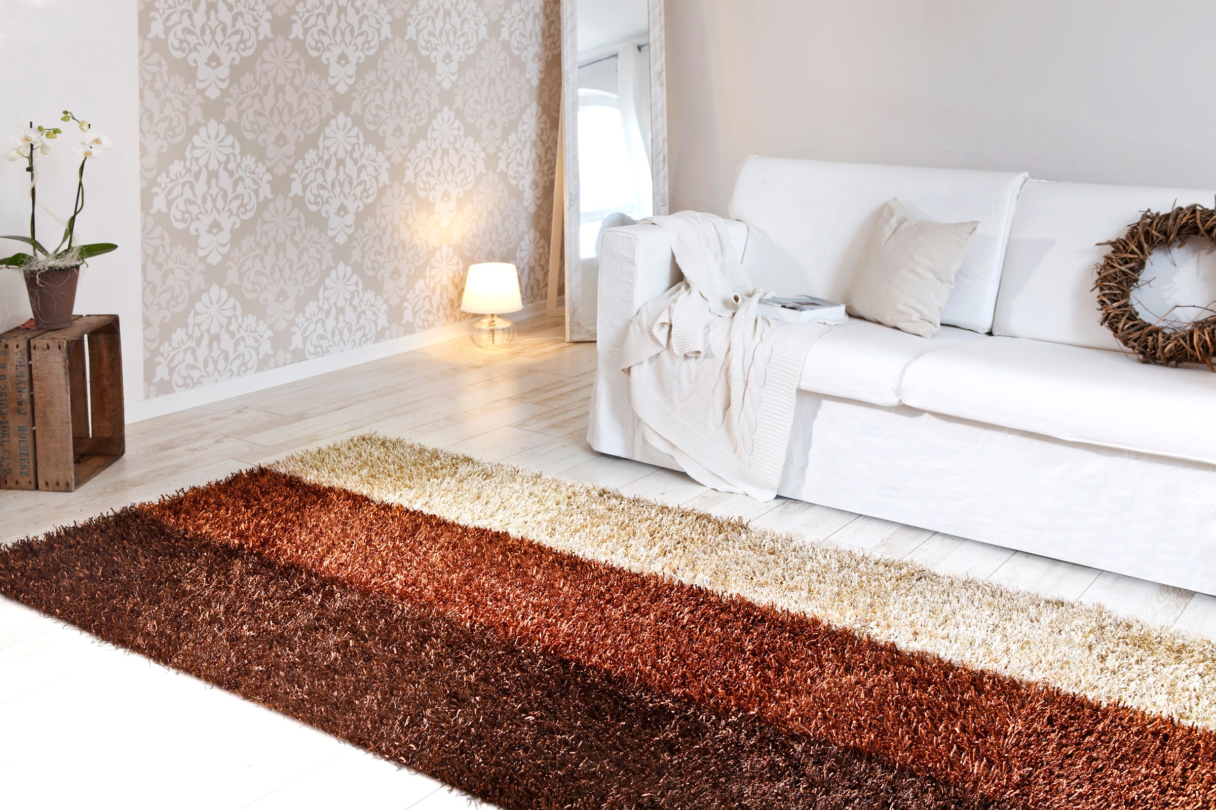 Al Mano Teppichfliese »Shaggy«, quadratisch, 30 mm Höhe, 40x40 cm, weicher Hochflor