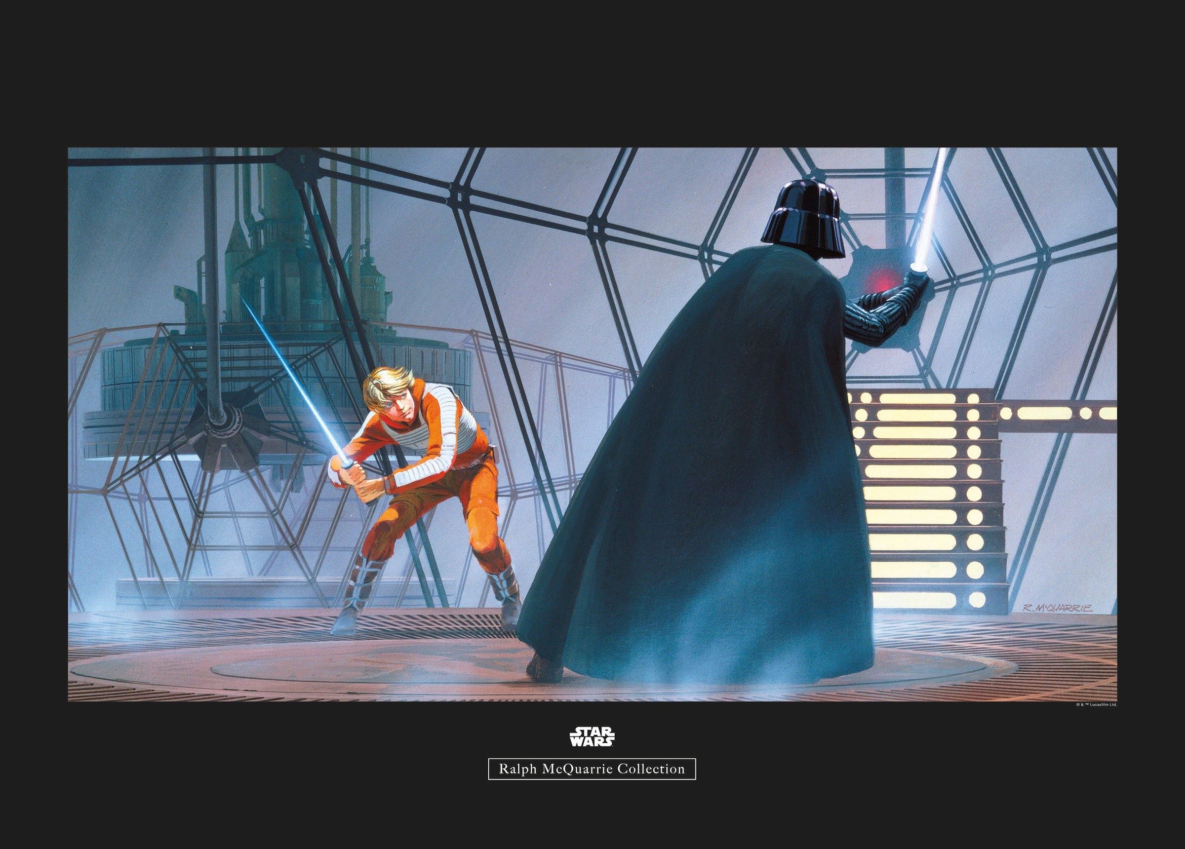 Image of Komar Bild "Star Wars Classic RMQ Vader Luke Carbonit Room" Star Wars 1 Stk. tlg. Wandbild zur Dekoration im Kinderzimmer - ohne Rahmen