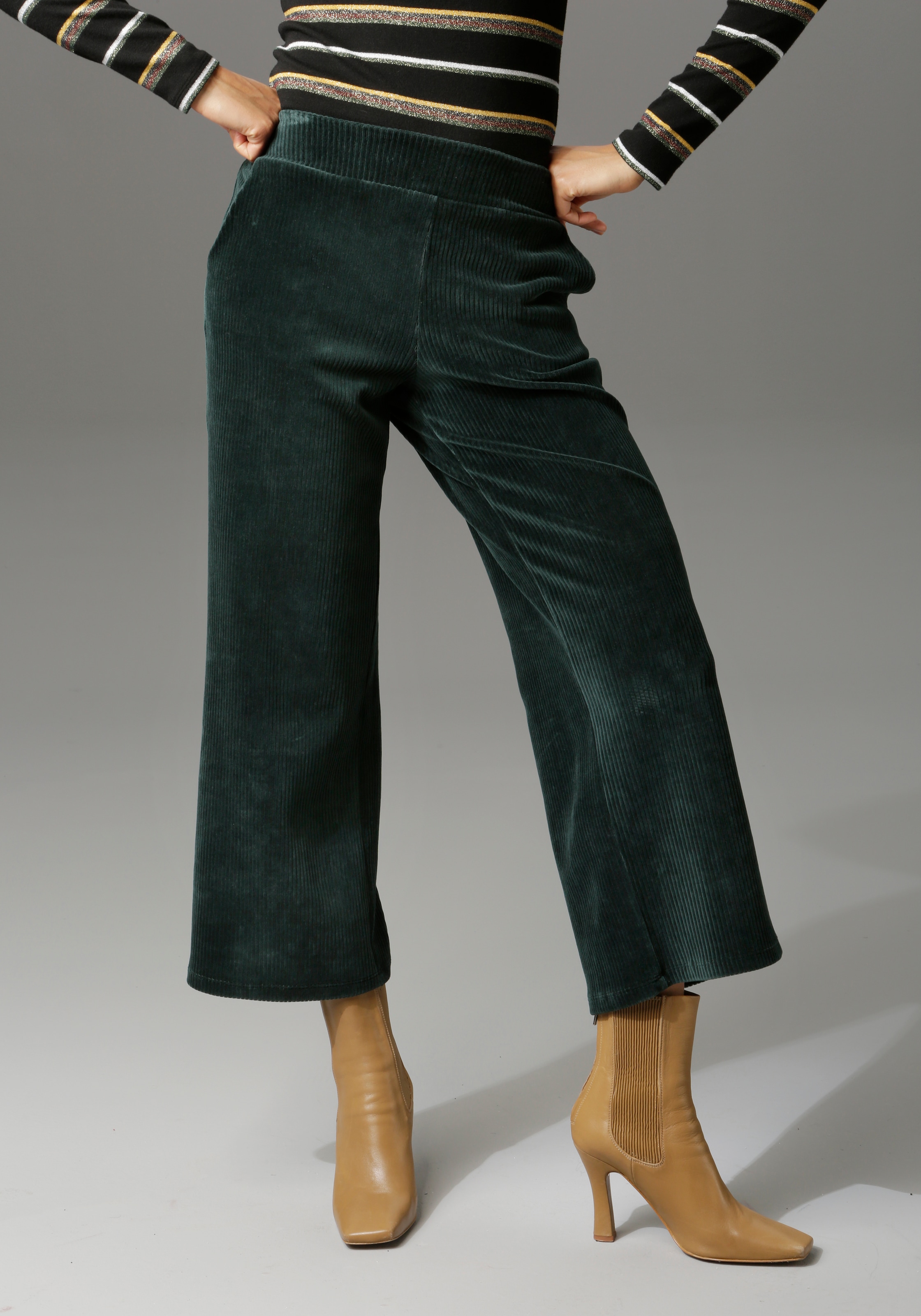 Culotte-Form in Aniston versandkostenfrei CASUAL Cordhose, auf trendiger