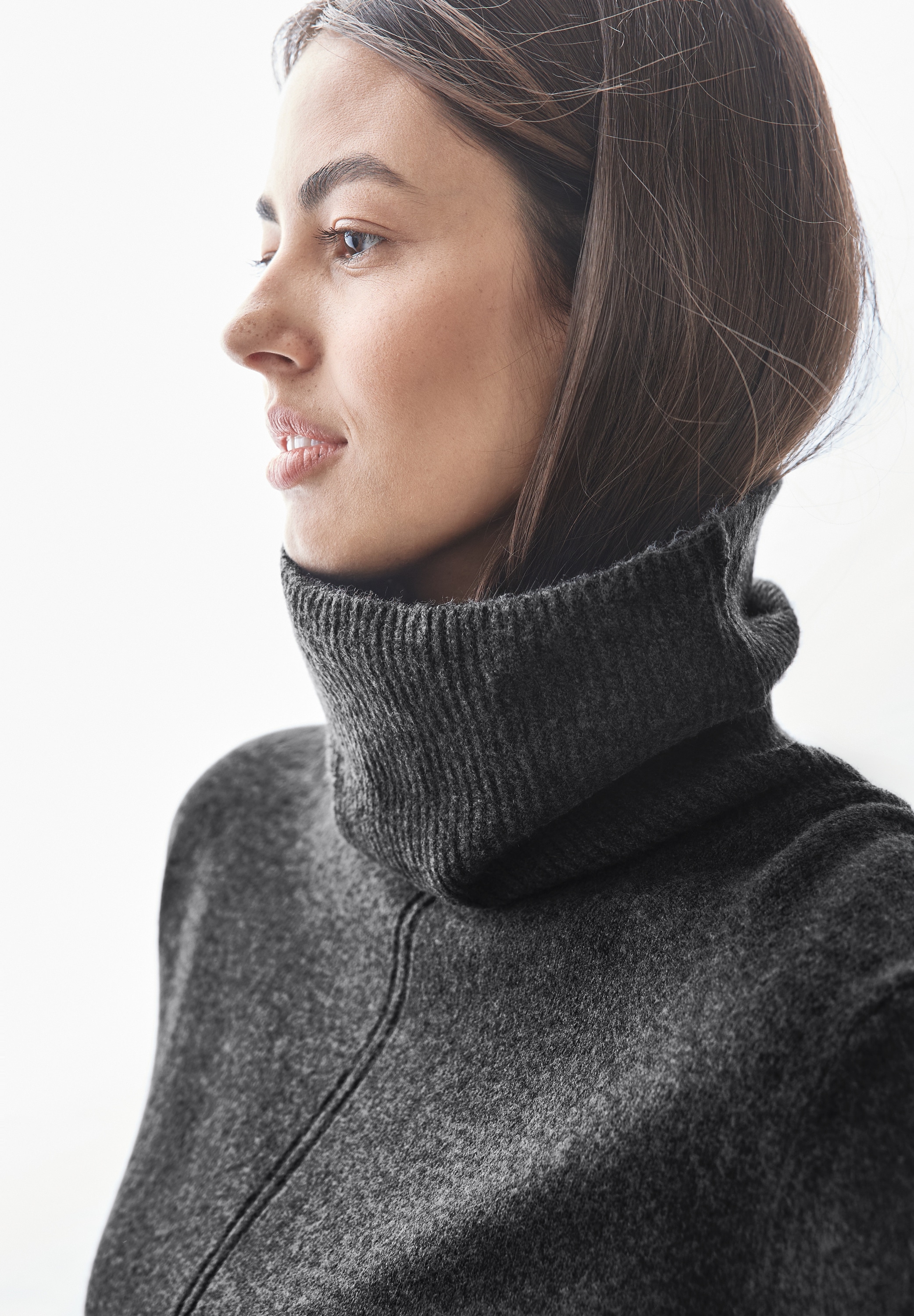 STREET ONE Rollkragenpullover, in melierter Optik