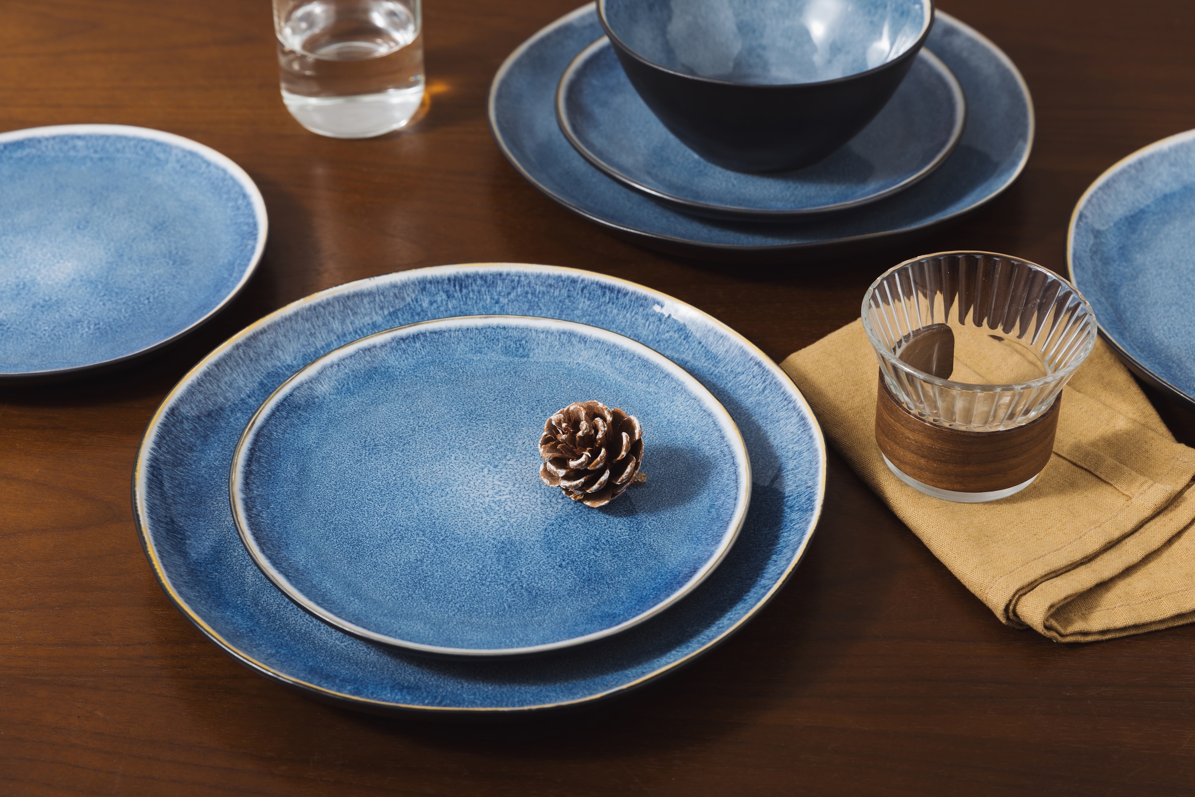 GOODproduct Tafelservice »Teller Set, Service Allden« Teller Set, jedes Stück ein Unikat, 12 Teile, für 4 Personen