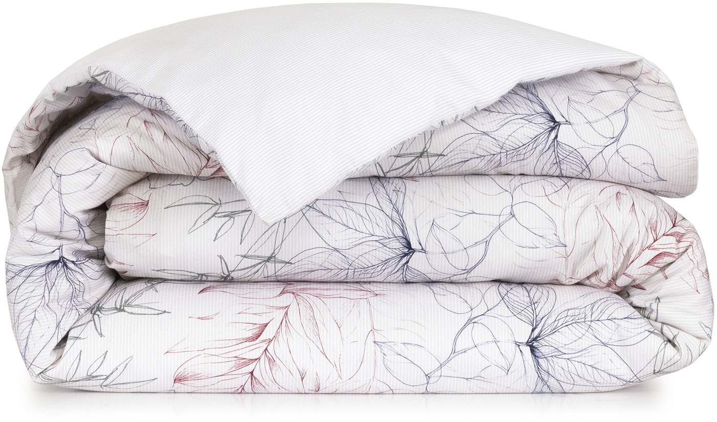 Lacoste Linge de lit réversible »LSKETCH« 2 pièces à partir de la taille 135x200 cm, PREMIUM, 100% coton, fleurs, réversible : rayures