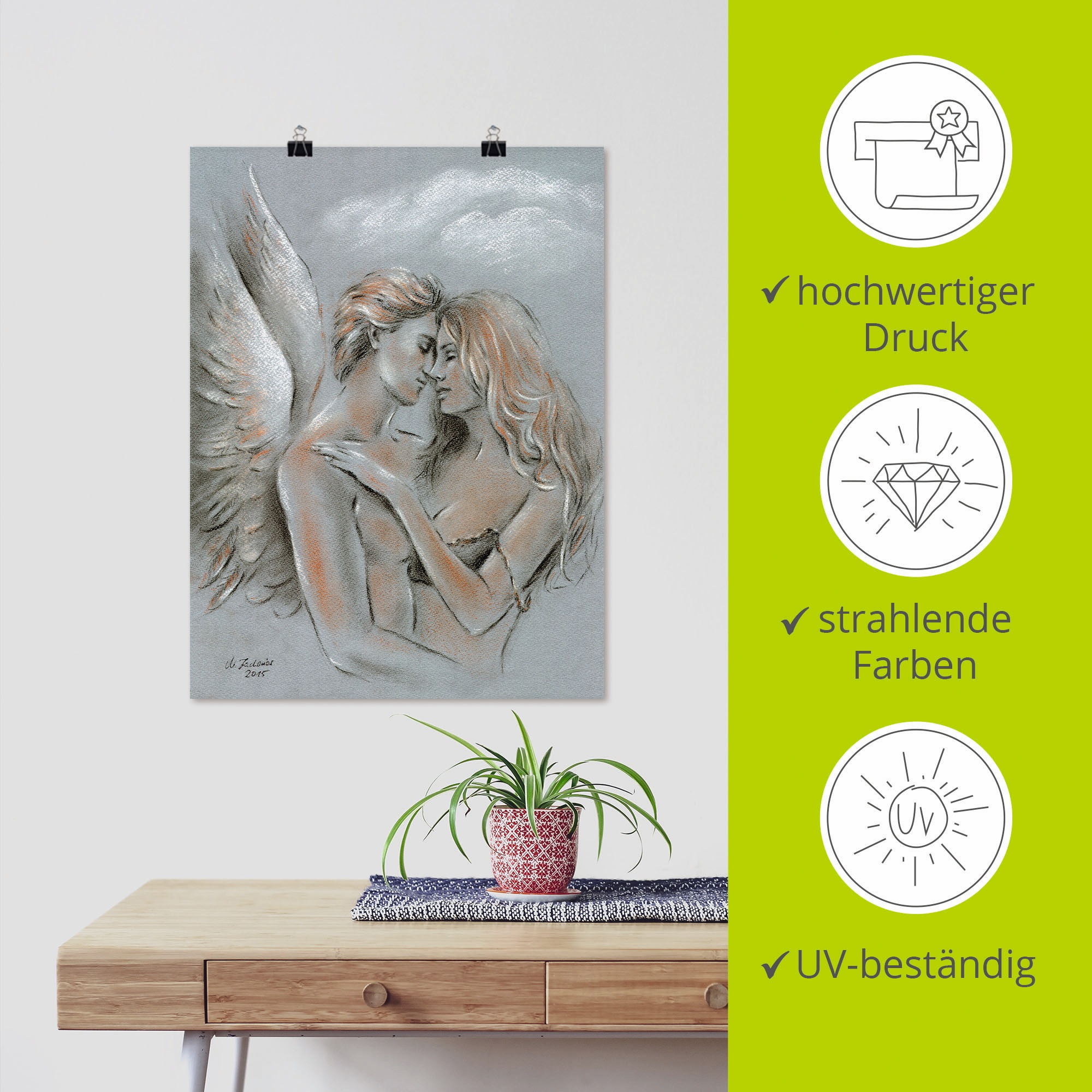 Artland Wandbild »Engel auf Erden«, klassische Fantasie, (1 St.), als Leinwandbild, Poster in verschied. Grössen
