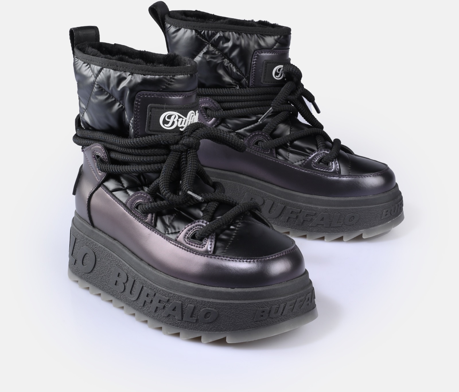 Image of Buffalo Snowboots "ELIZA" Winterboots, Schnürboots, Schlupfboots mit Warmfutter