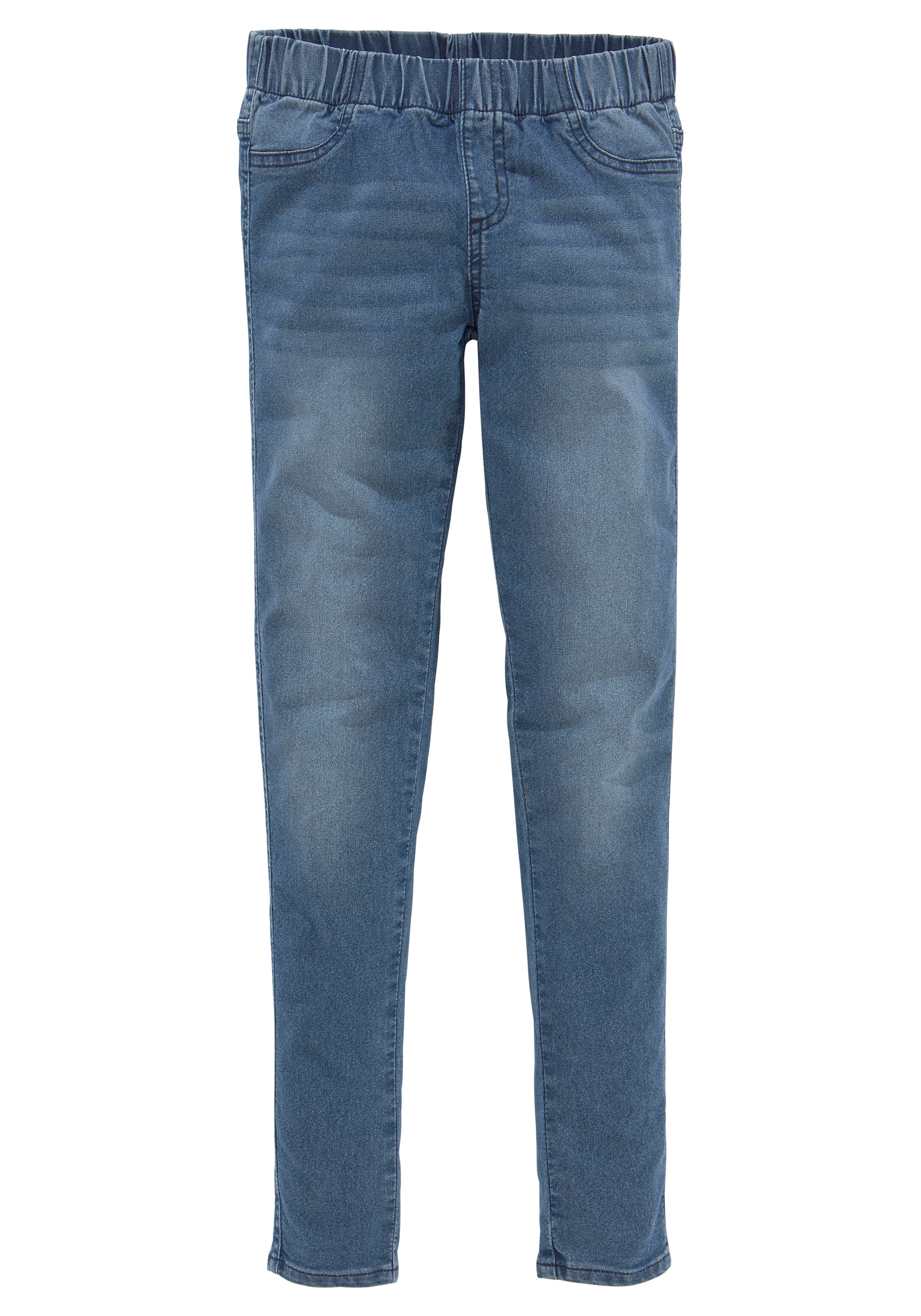 KIDSWORLD Jeggings en jeans », Stetch-Jeans mit schmalem Bein« schmale Beinform,  mit Gummizug,  lang,  mit aufgesetzten Taschen