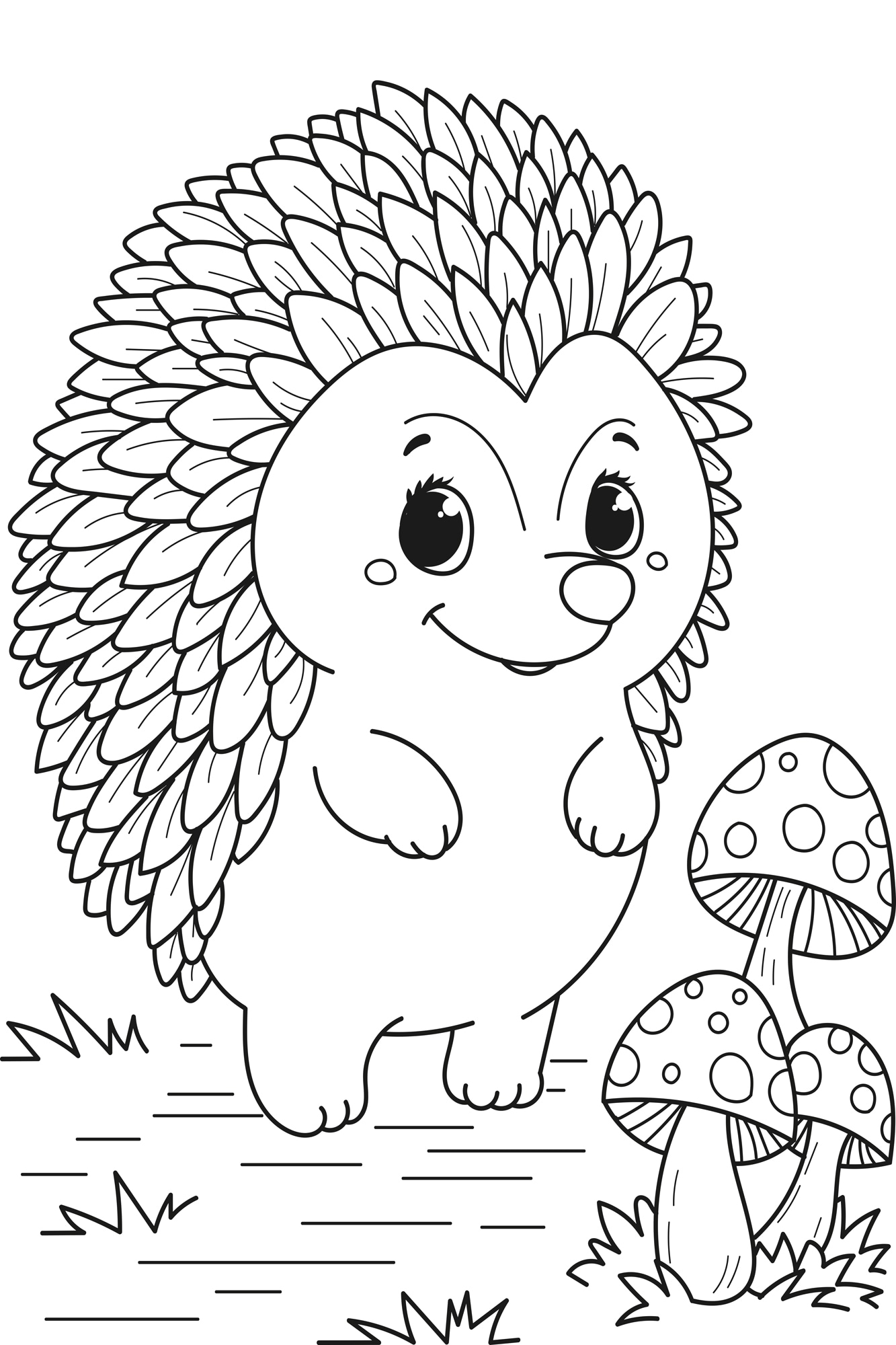 queence Bild »Grosser Igel«, Figuren-klassische Fantasie-Mädchen-Märchenbilder, (1 St.), DIY Wandbild aus Dibond