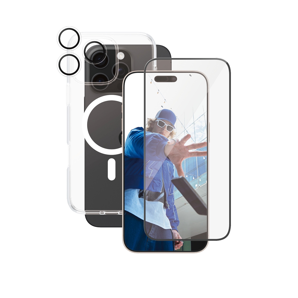 CARE by PanzerGlass Handyhülle »Flagship 3-in-1 für Apple iPhone 16 Pro Max«, Backcover, Schutzhülle, Handyschutzhülle, Case, Schutzcase, stossfest