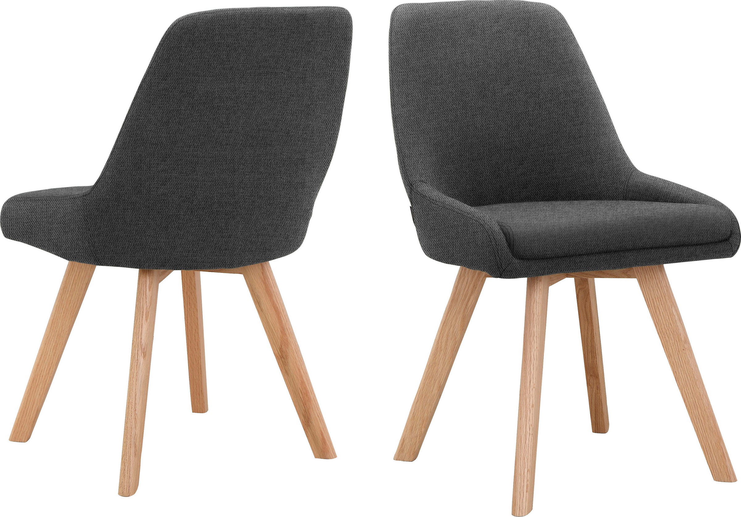 Image of INOSIGN Esszimmerstuhl »Dilla«, (Set), 1 St., Webstoff, im 1er und 2er Set erhältlich, aus einem pflegeleichten Webstoff Bezug, Beingestell aus massiven Eichenholz, Sitzhöhe 48 cm bei Ackermann Versand Schweiz