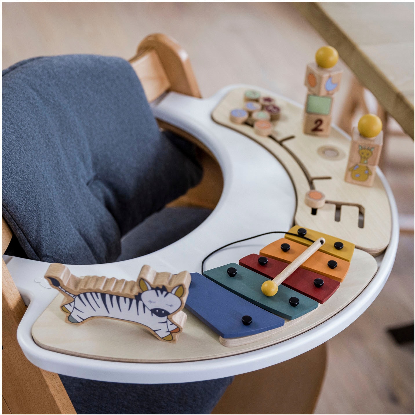 Hauck Jouet instrument de musique »Play Music Zebra für Hauck Spielbrett Play Tray« FSC® - schützt Wald