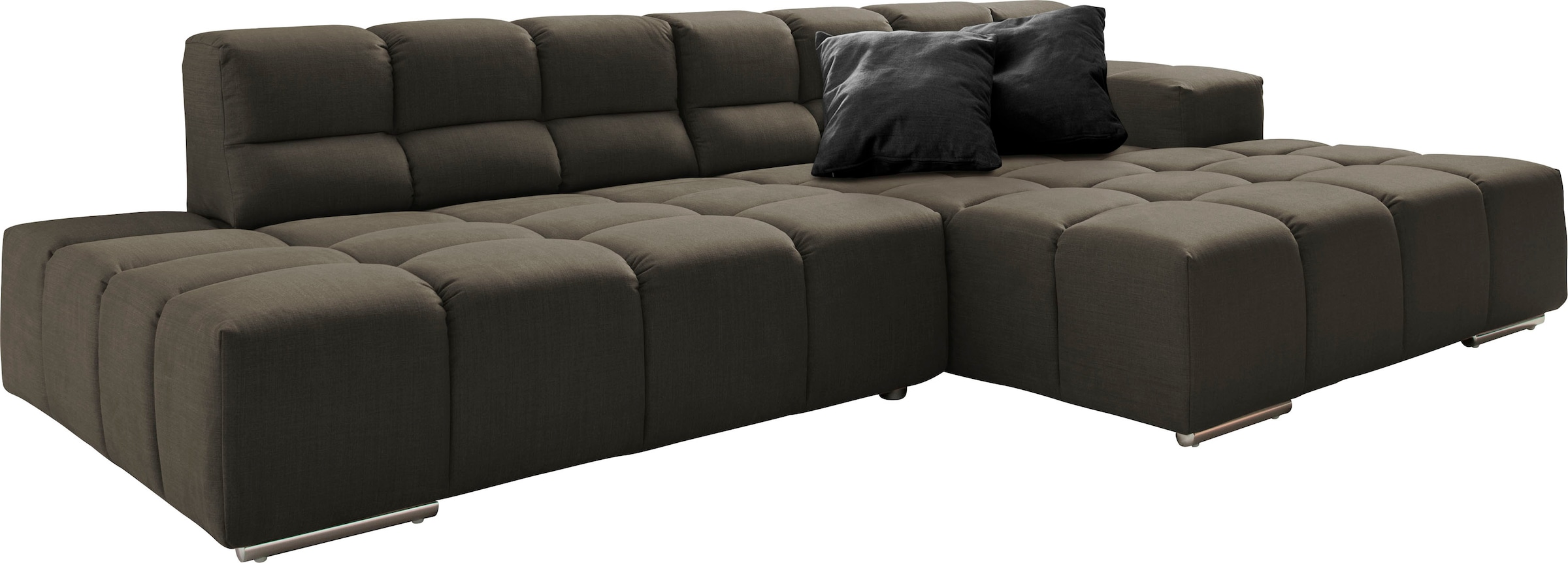 Image of designwerk Ecksofa "Temple, Designsofa trifft hohen Sitzkomfort, L-Form" mit Sitztiefenverstellung