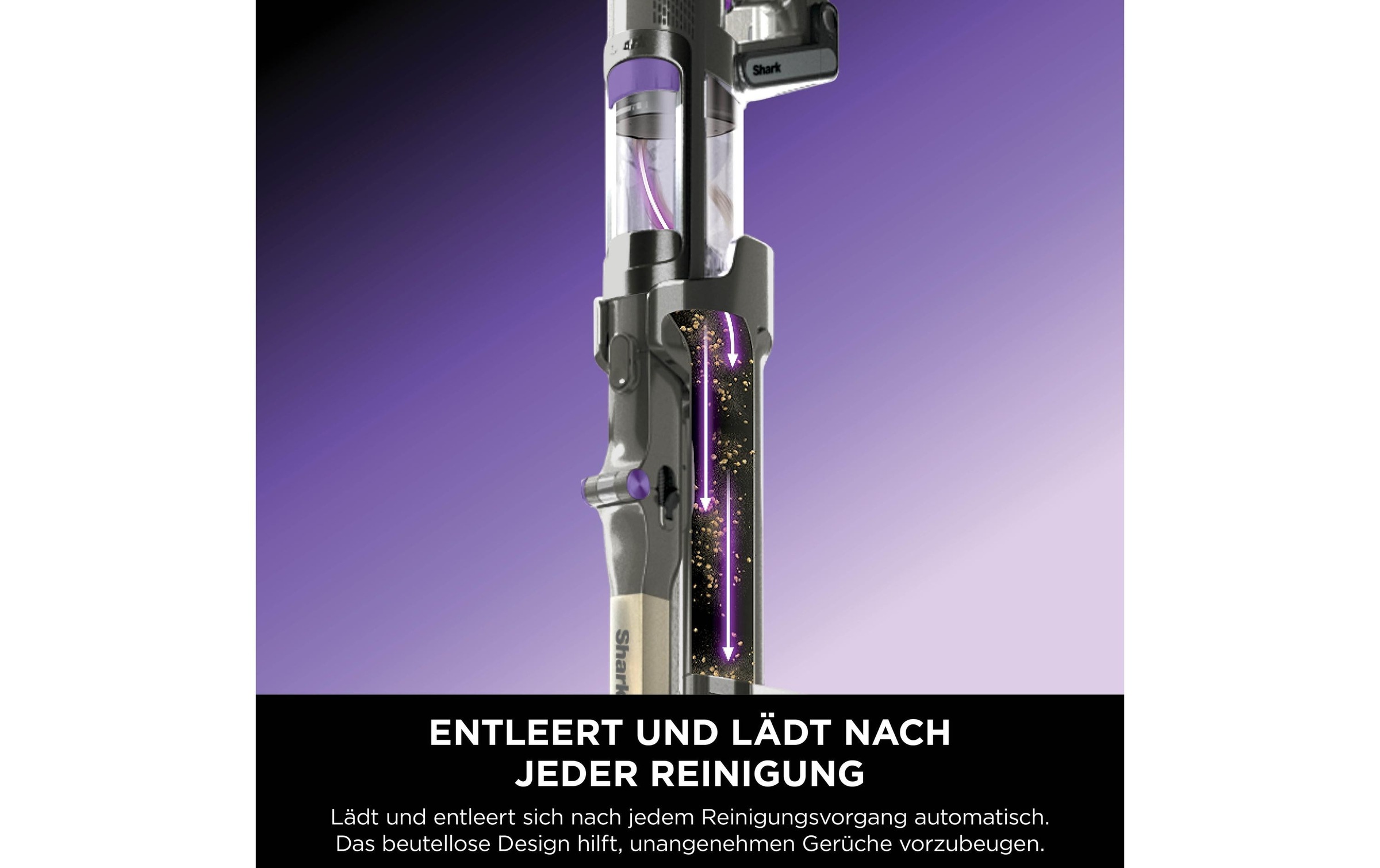 Shark Aspirateur à manche sans fil »Shark PowerDetect Clean & Empty IP3251EUT« Akku-Staubsauger für Tierhaare, automatische Entleerungsstation