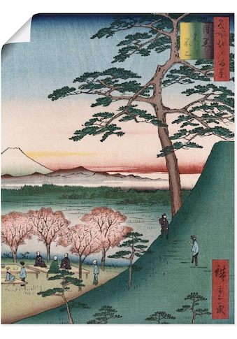 Kunstdruck »Fuji Meguro in Edo«, Berge, (1 St.)