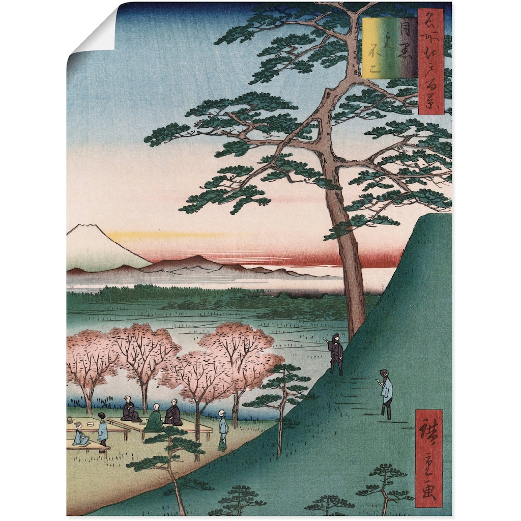 Artland Kunstdruck »Fuji Meguro in Edo«, Berge, (1 St.)