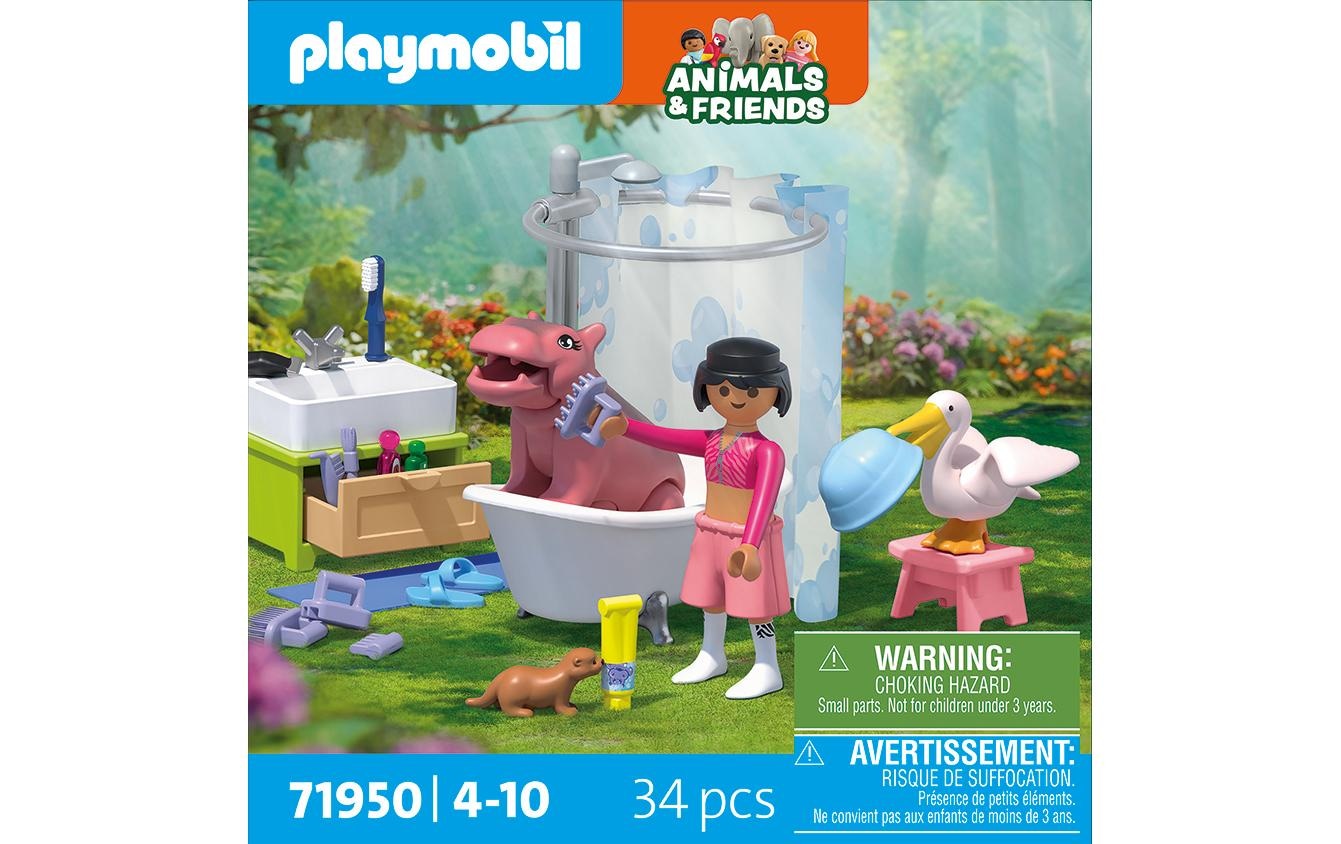 Playmobil® Konstruktions-Spielset »Animals & Friends Tierischer Badespass 71950«