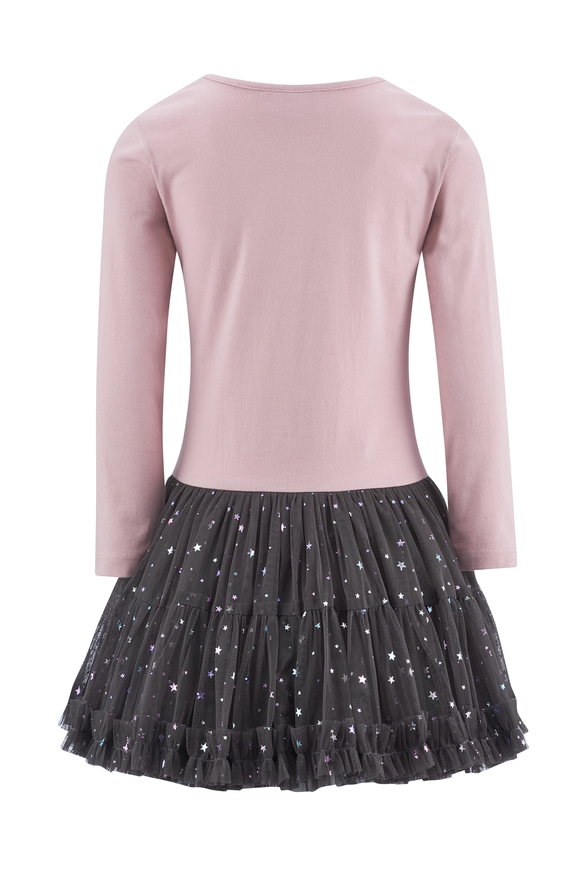 happy girls Jerseykleid Baumwolle mit Stretch, Tüllrock, Glitzerdetails