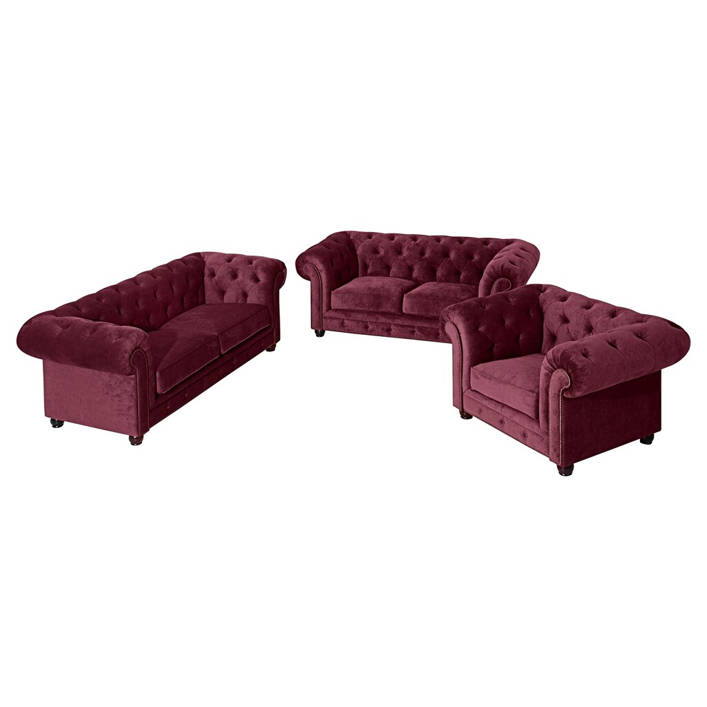 Max Winzer® Chesterfield-Sofa »Old England«, mit edler Knopfheftung, 2-Sitzer oder 2,5-Sitzer