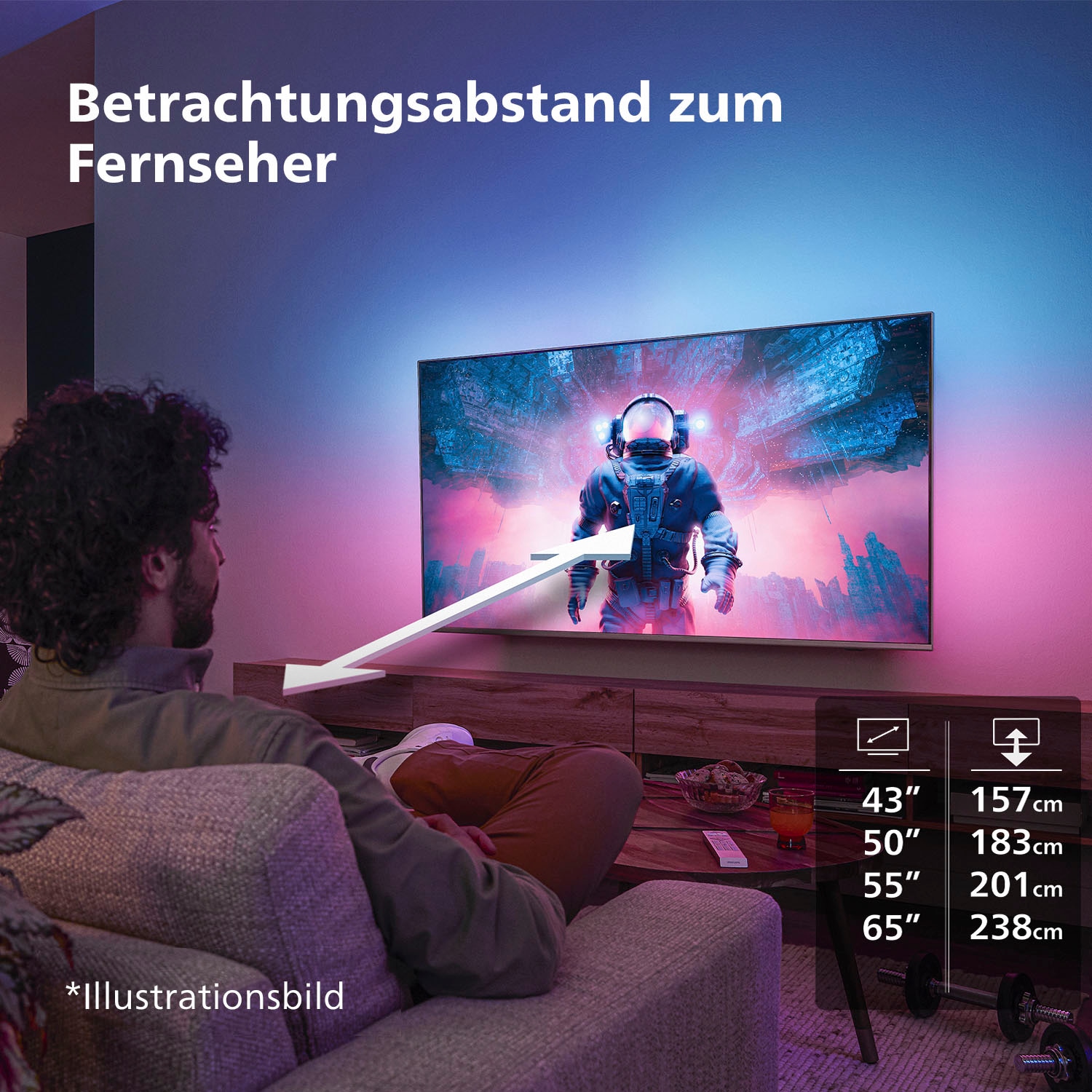 Philips LED-Fernseher »50PUS8349/12«, 4K Ultra HD, Smart-TV, WLAN, Dolby Atmos Sound, Ambilight (3-seitig)