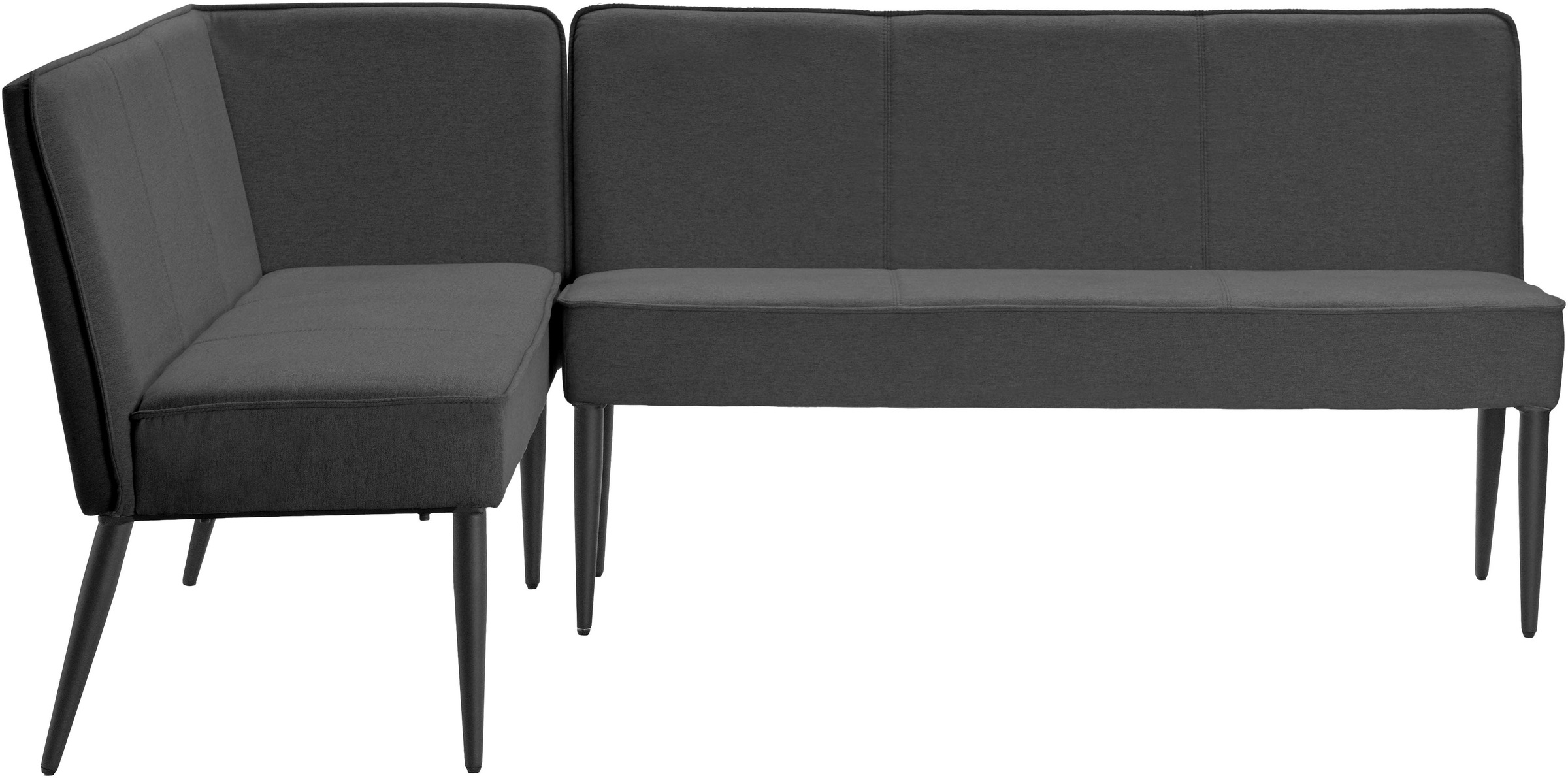 GOODproduct Eckbank »Lenzrose,« Esszimmerbank, Bank,,  mit Taschenfederkern, schwarzes Metallgestell, Breite 202 cm