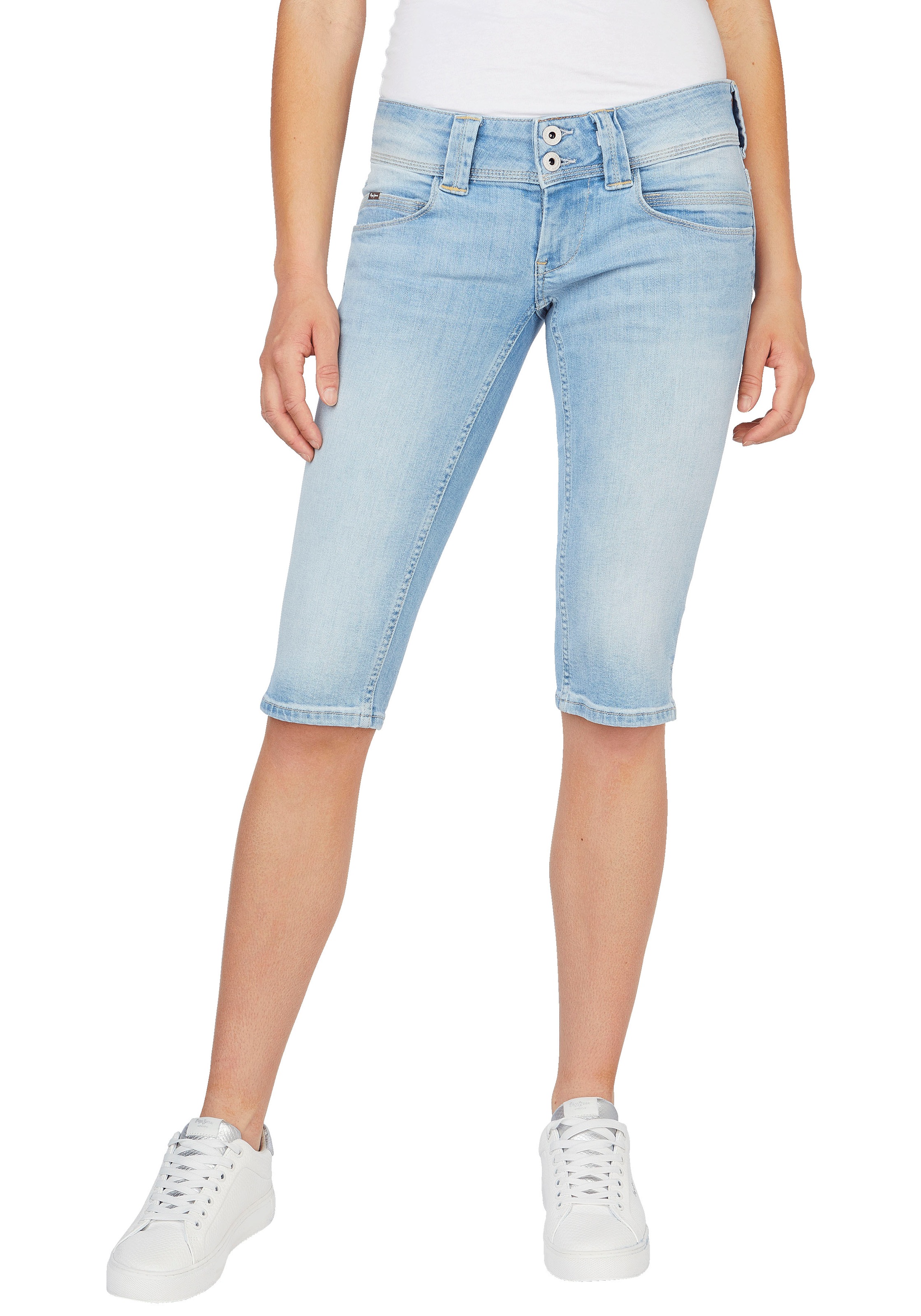 Image of Pepe Jeans Caprijeans »VENUS CROP«, mit Stretch und doppel Knopf Bund bei Ackermann Versand Schweiz
