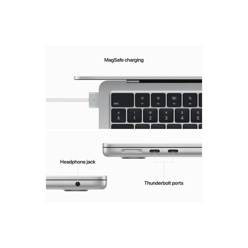 Apple Notebook »MacBook Air«, 34,41 cm, / 13,6 Zoll, Apple, M2, 256 GB SSD, Z15WV1SM/A
