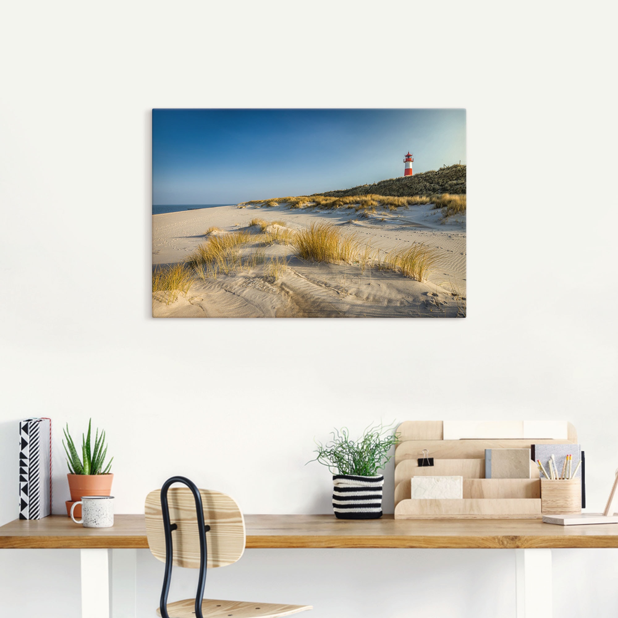 Artland Wandbild »Leuchtturm List-Ost Ellenbogen-Halbinsel«, Strandbilder, (1 St.), als Alubild, Outdoorbild, Leinwandbild, Poster in verschied. Grössen