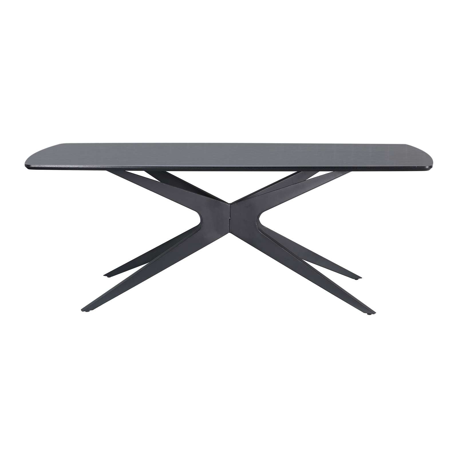 GOODproduct Esstisch »Dakona« Tischplatte mit Holzstruktur, schwarze Metallbeine, Höhe 76 cm