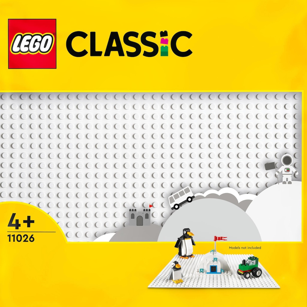 LEGO® Konstruktionsspielsteine »Weisse Bauplatte (11026), LEGO® Classic«, (1 St.)