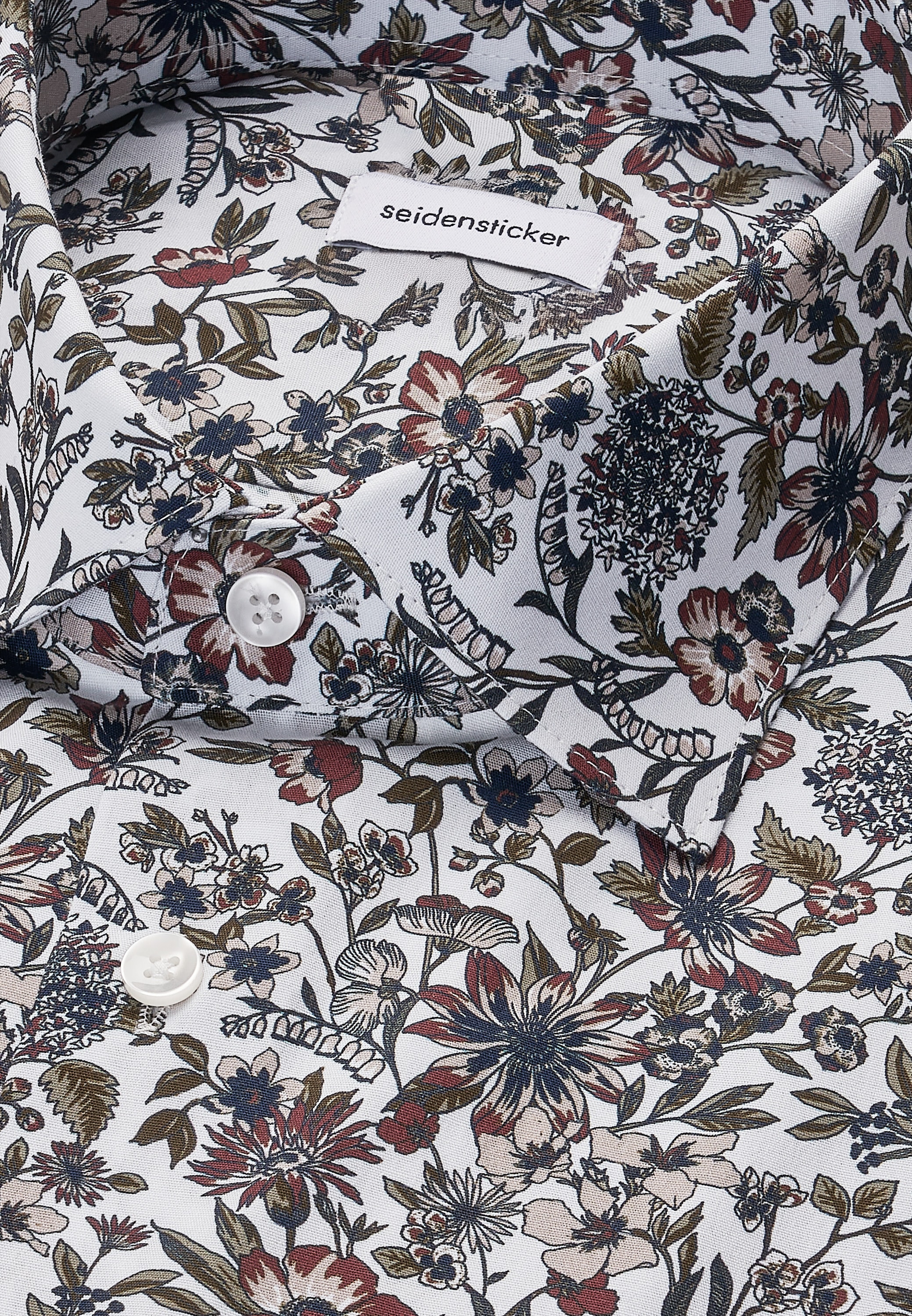 seidensticker Businesshemd »Schwarze Rose« Regular 1/1 Kentkragen Druck