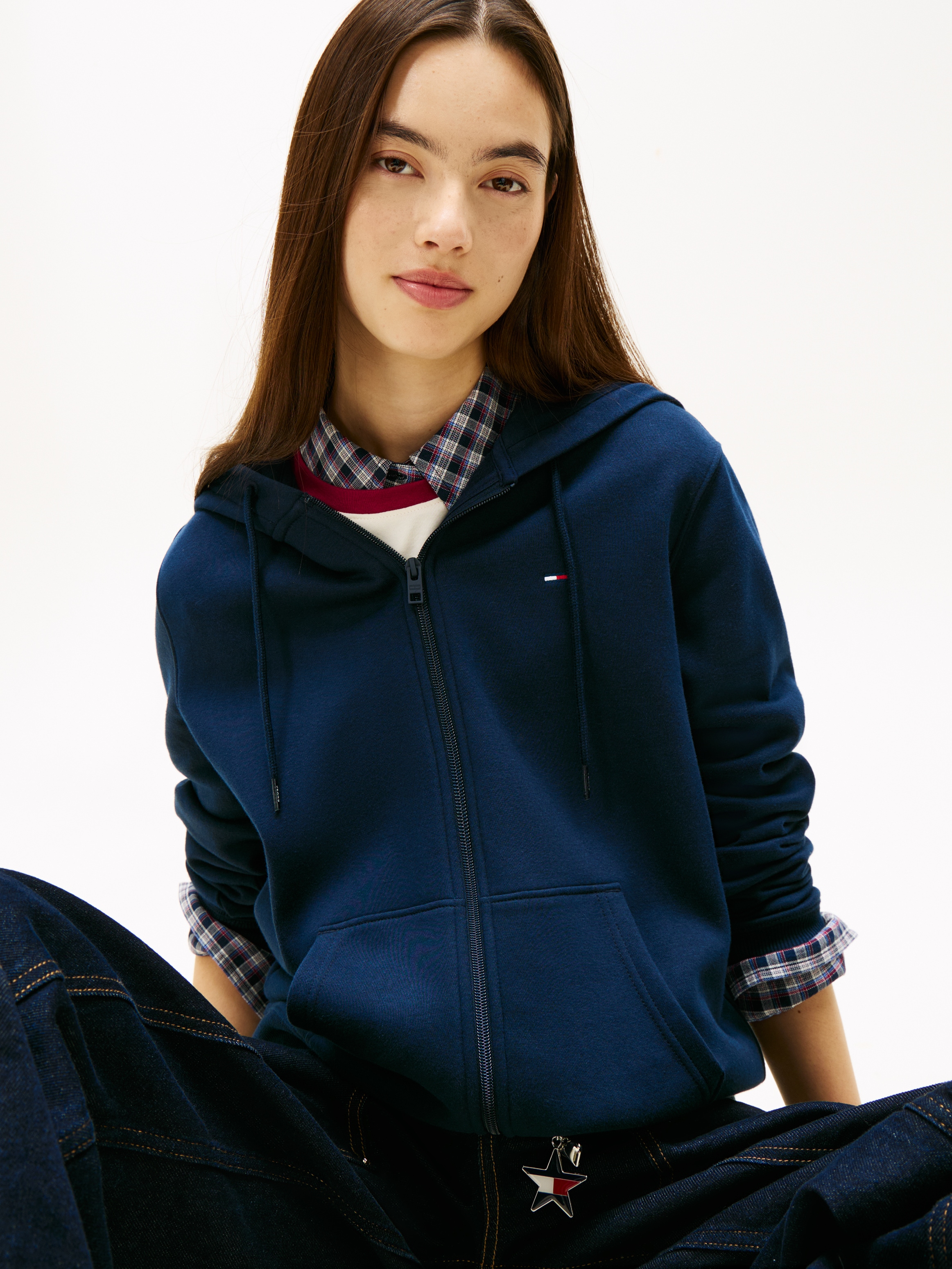 Tommy Jeans Veste sweat »TJW REG S FLAG ZIP THRU« mit Logostickerei