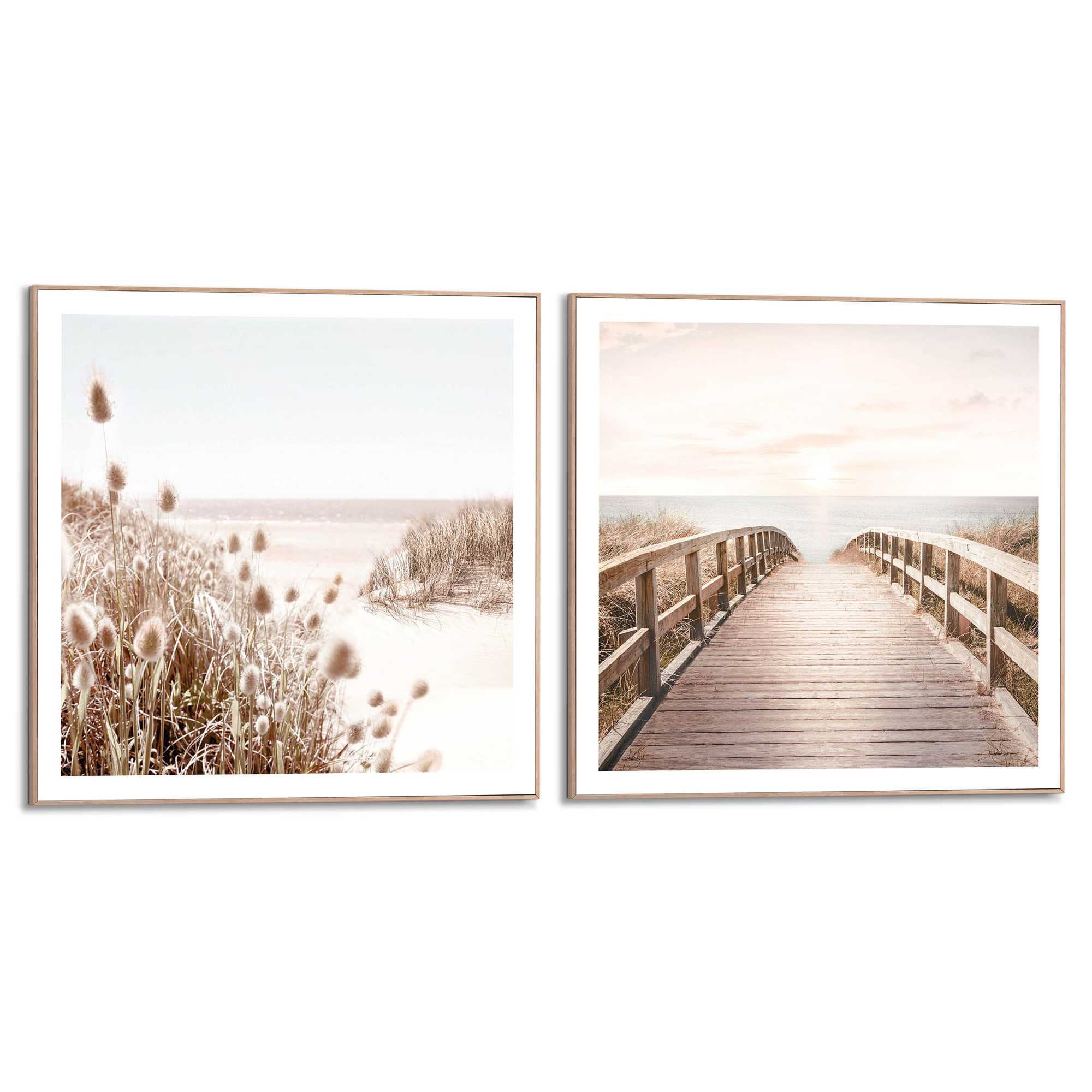 Image of Reinders Poster "Strand" Wohnzimmer - Gras - Meer - Sommer - Beige - MDF - Strand - 50x50 cm