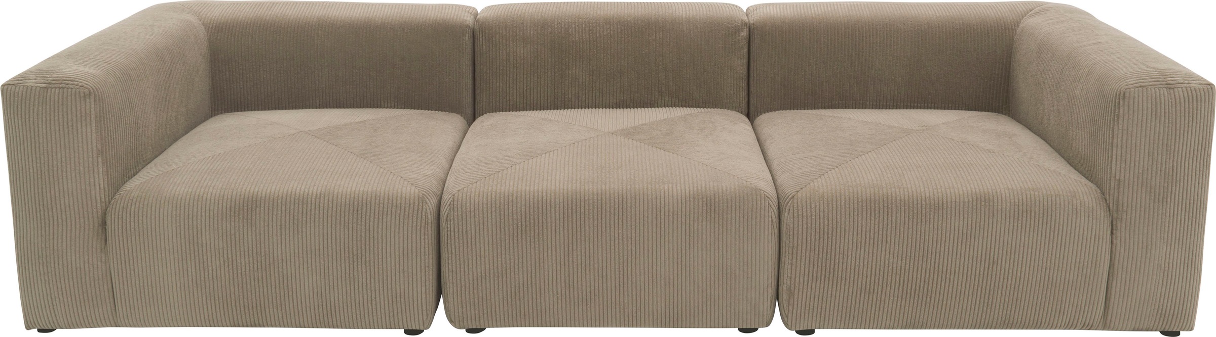 RAUM.ID Big-Sofa »Gerrid«, Cord-Bezug, bestehend aus Modulen: 2 Eck- und ein Mittelelement