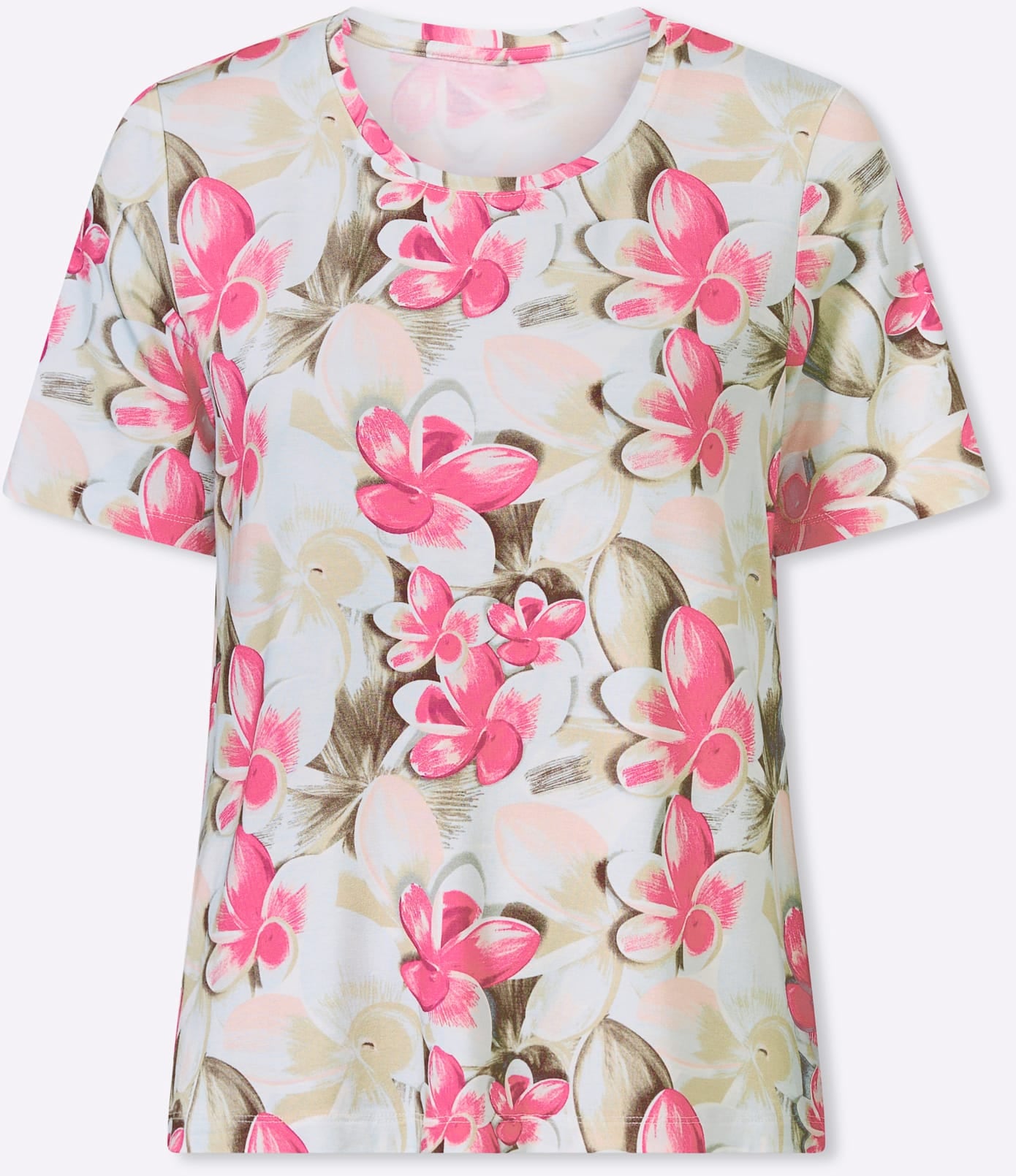 Lady Shirt à col rond »Druck-Shirt« 1 pièces