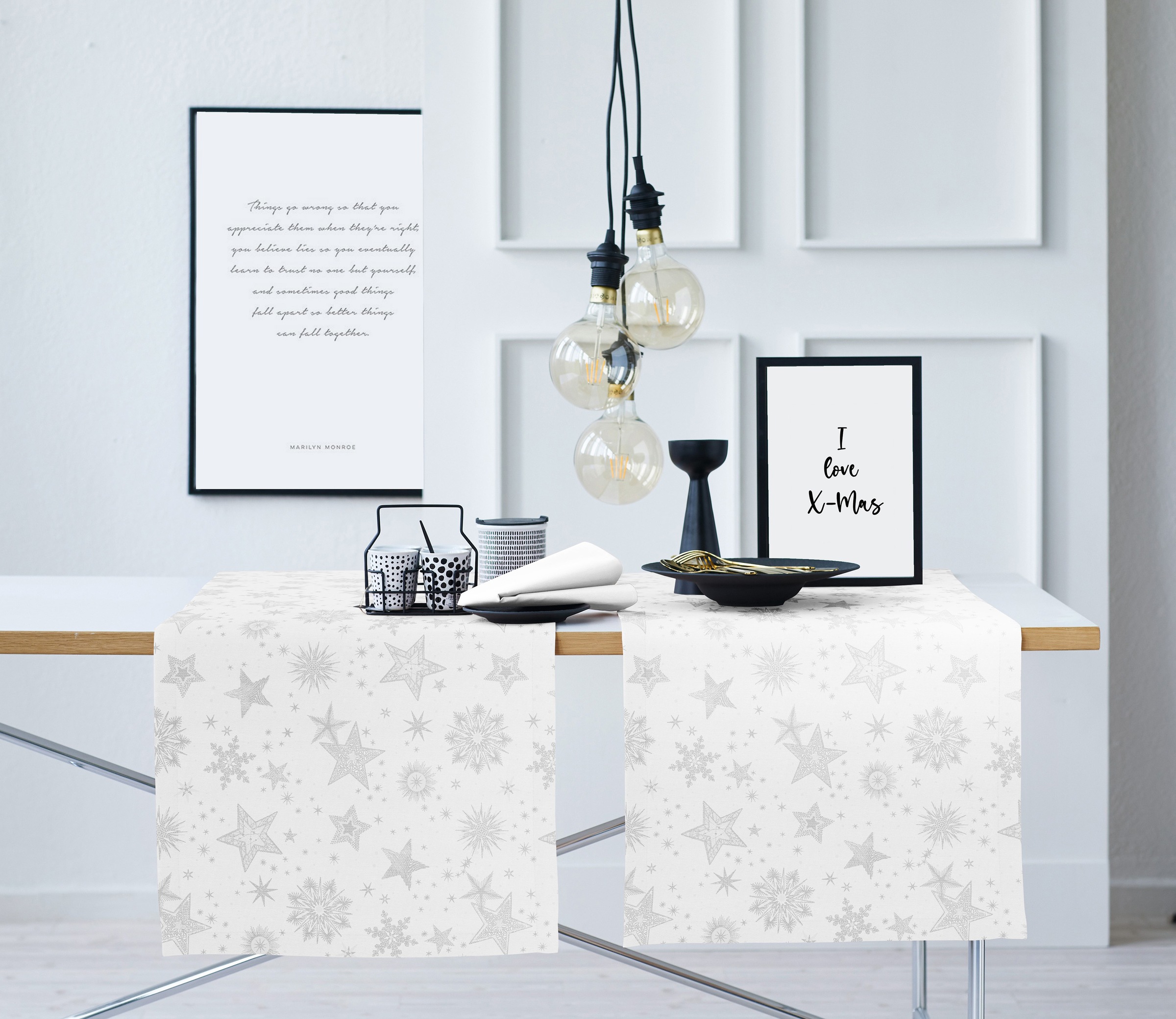 APELT Tischläufer "9602 CHRISTMAS ELEGANCE, Weihnachtsdeko, Weihnachten" Lurex-Jacquardgewebe