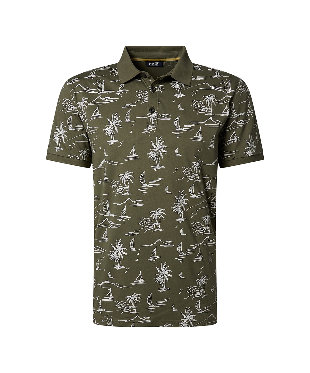 Pioneer Authentic Jeans Polo »Polo jersey print maritim« avec imprimé intégral