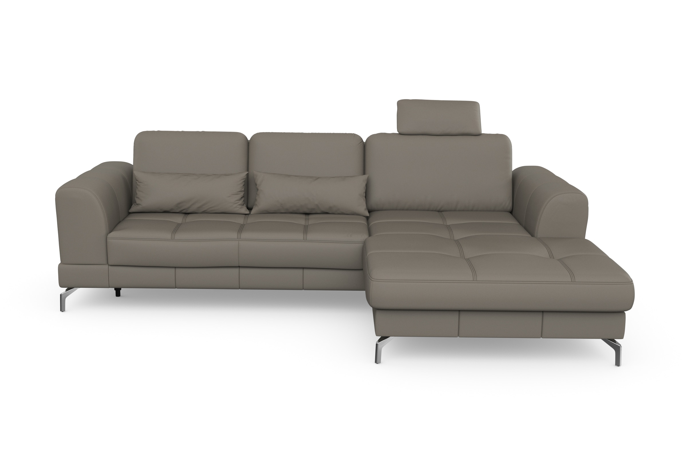 sit&more Ecksofa »Bendigo L-Form«, inklusive Sitztiefenverstellung, Bodenfreiheit 12 cm, in 2 Fussfarben