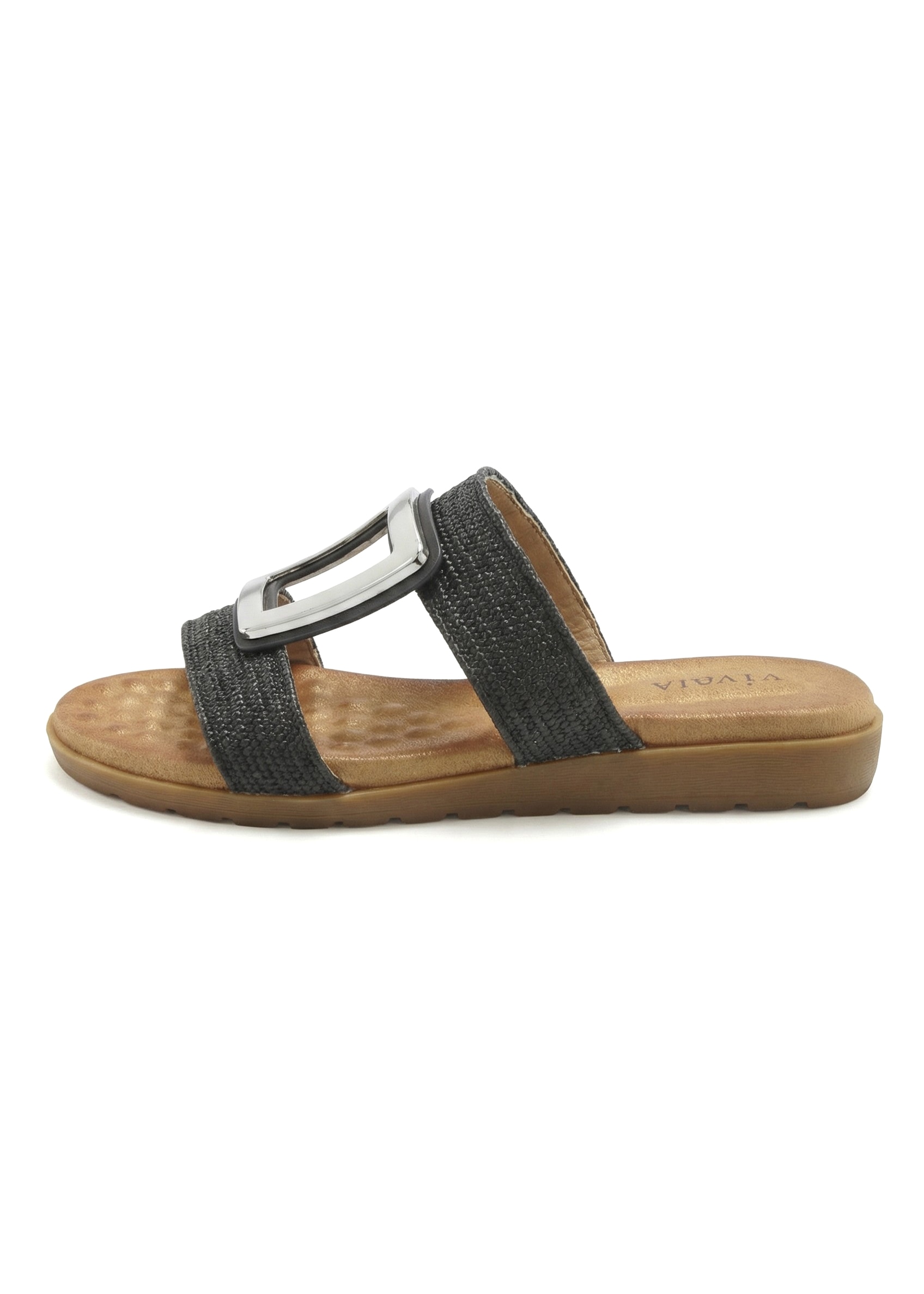 Vivance Pantolette »Sandale, Sommerschuh, offener Schuh, Mule,«  NEU mit modischem Schmuckelement und softer Innensohle VEGAN