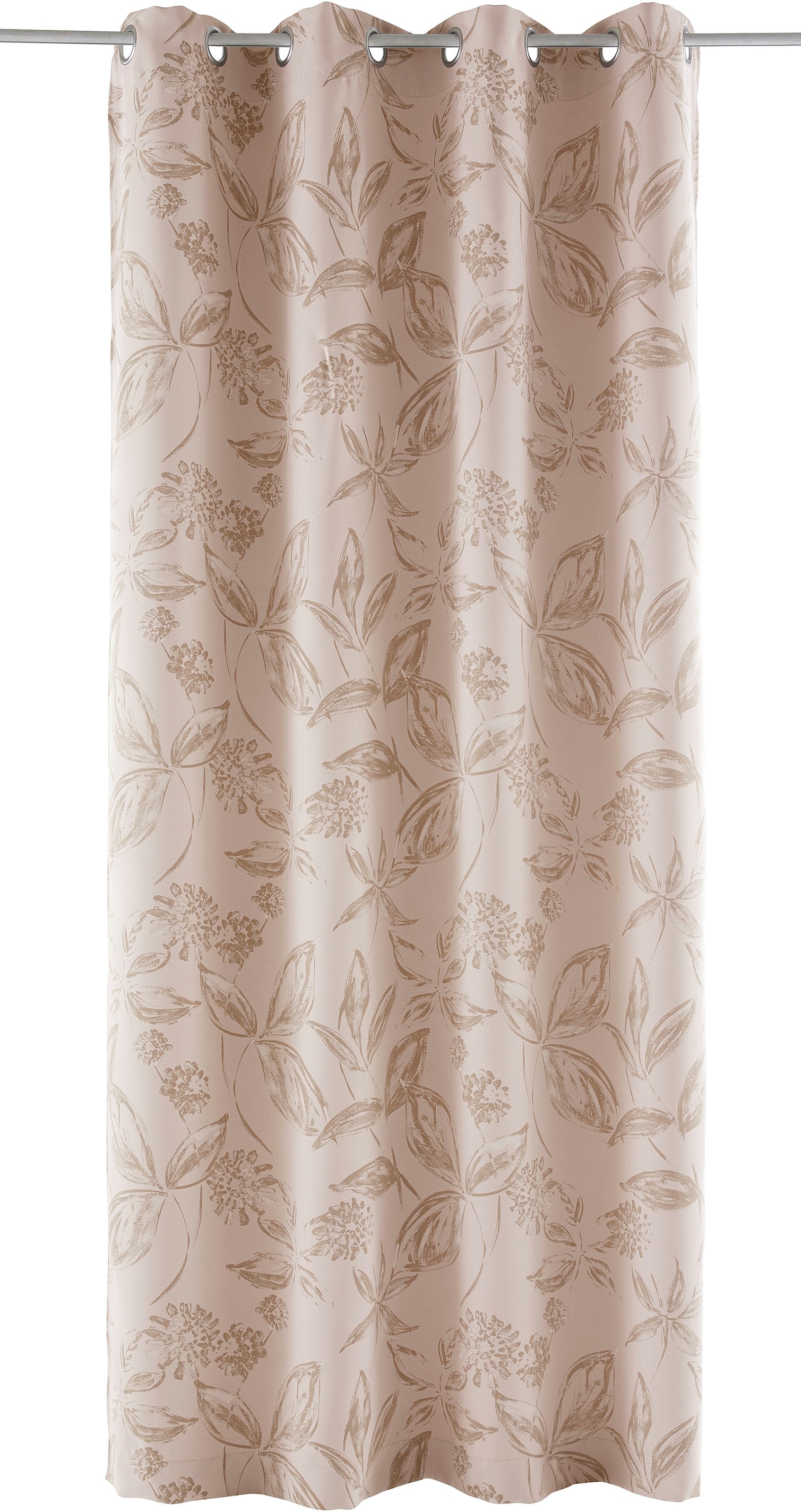 my home Vorhang »FLOWER« Ösen 1 Stk. tlg. Mass: 135 x 235cm, monochrom, in verschiedenen Farben erhältlich