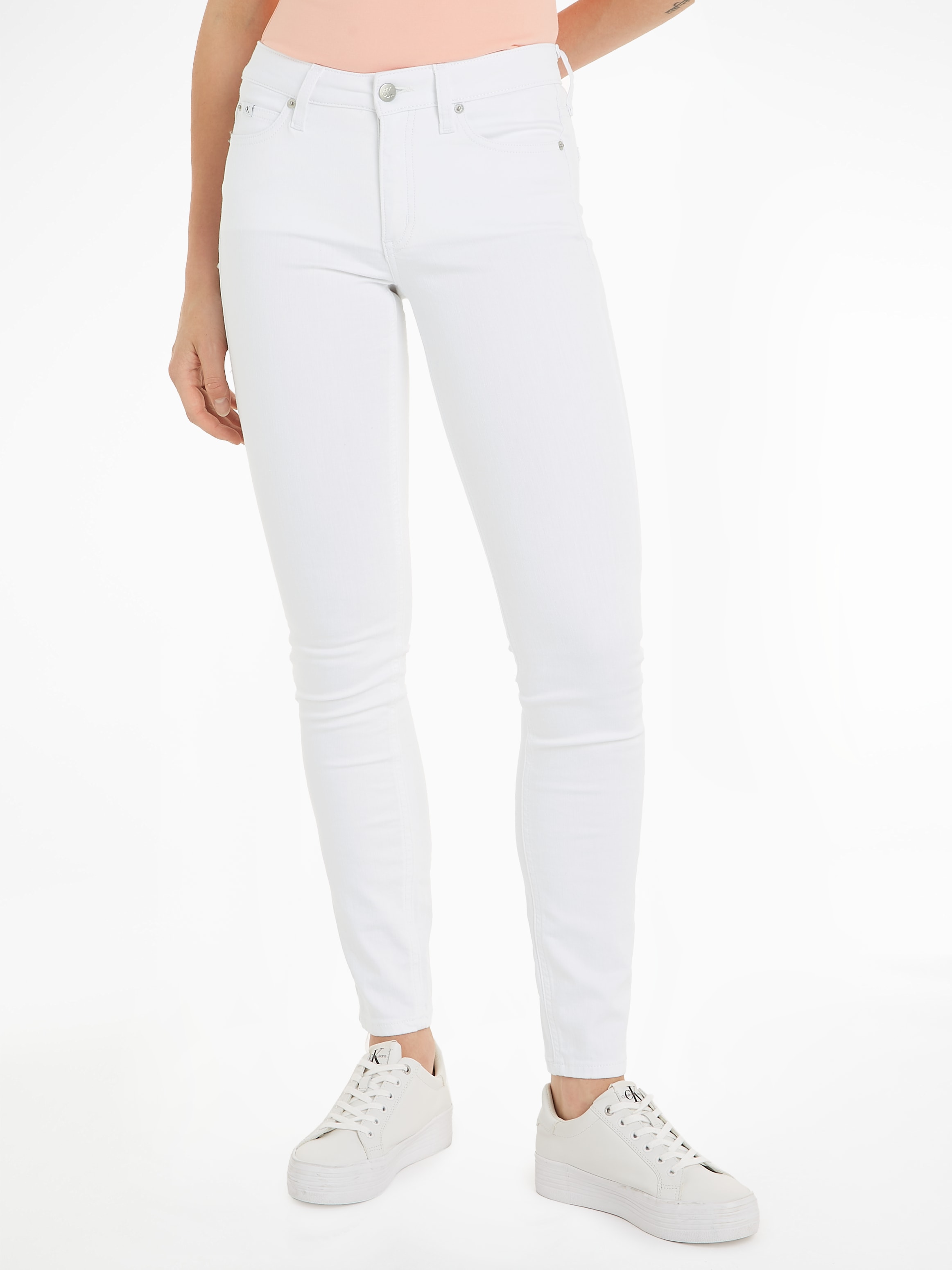 Calvin Klein Jeans Skinny-fit-Jeans »MID RISE SKINNY«, in klassischer 5-Pocket-Form