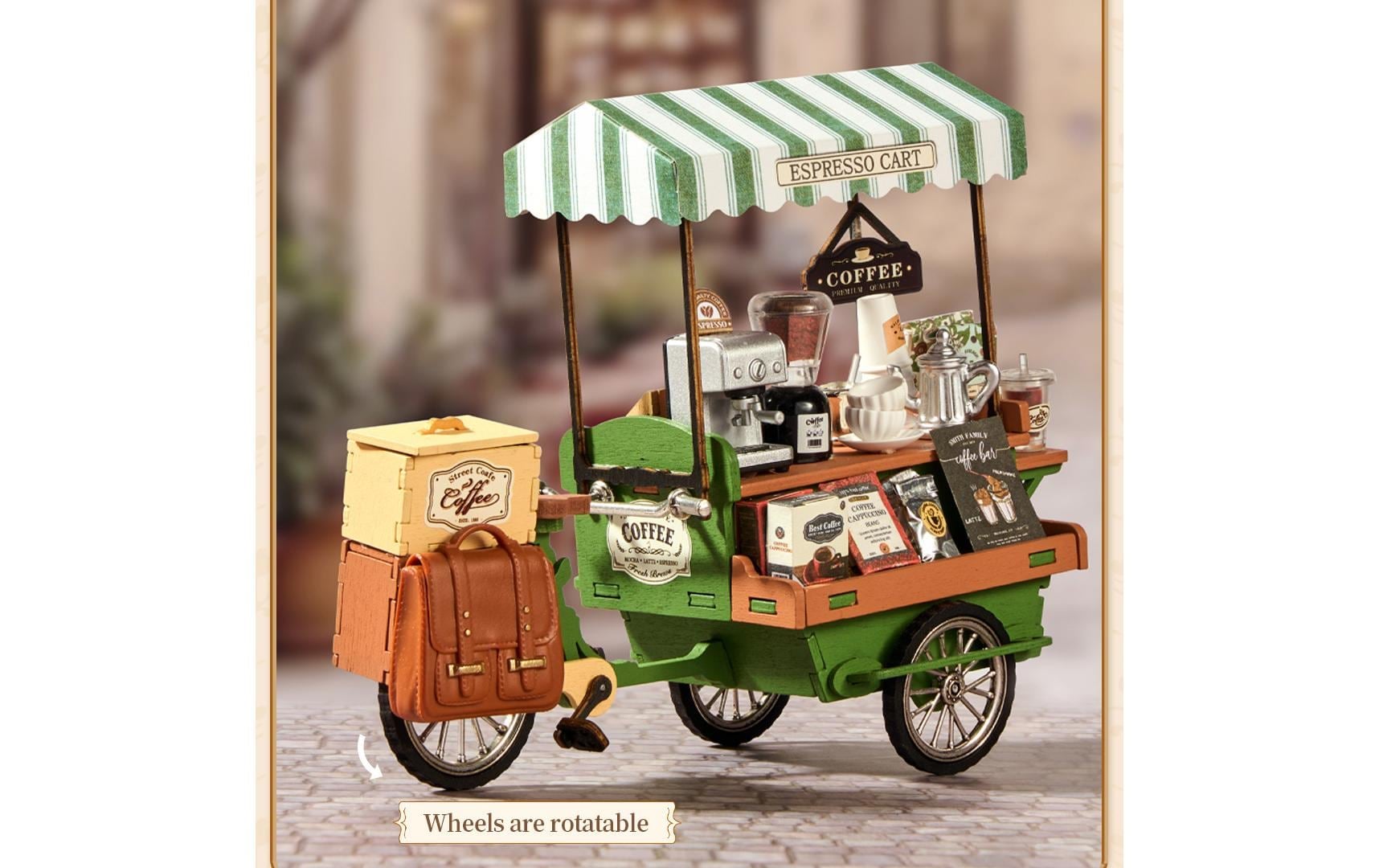   Modellbausatz »Rolife Aromatic Coffee Cart 1:20« 162 Stk. tlg.