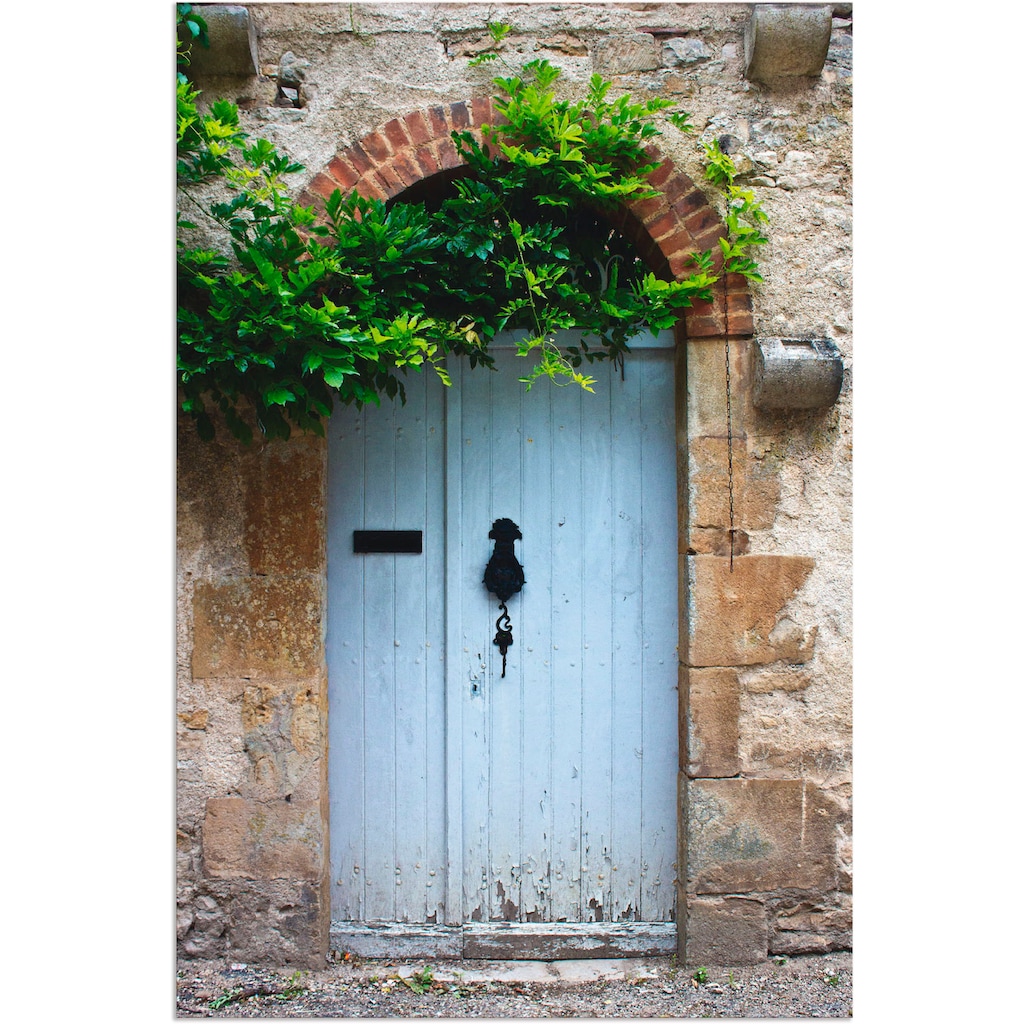 Artland Wandbild »Alte Tür in Südfrankreich«, Fenster & Türen, (1 St.)