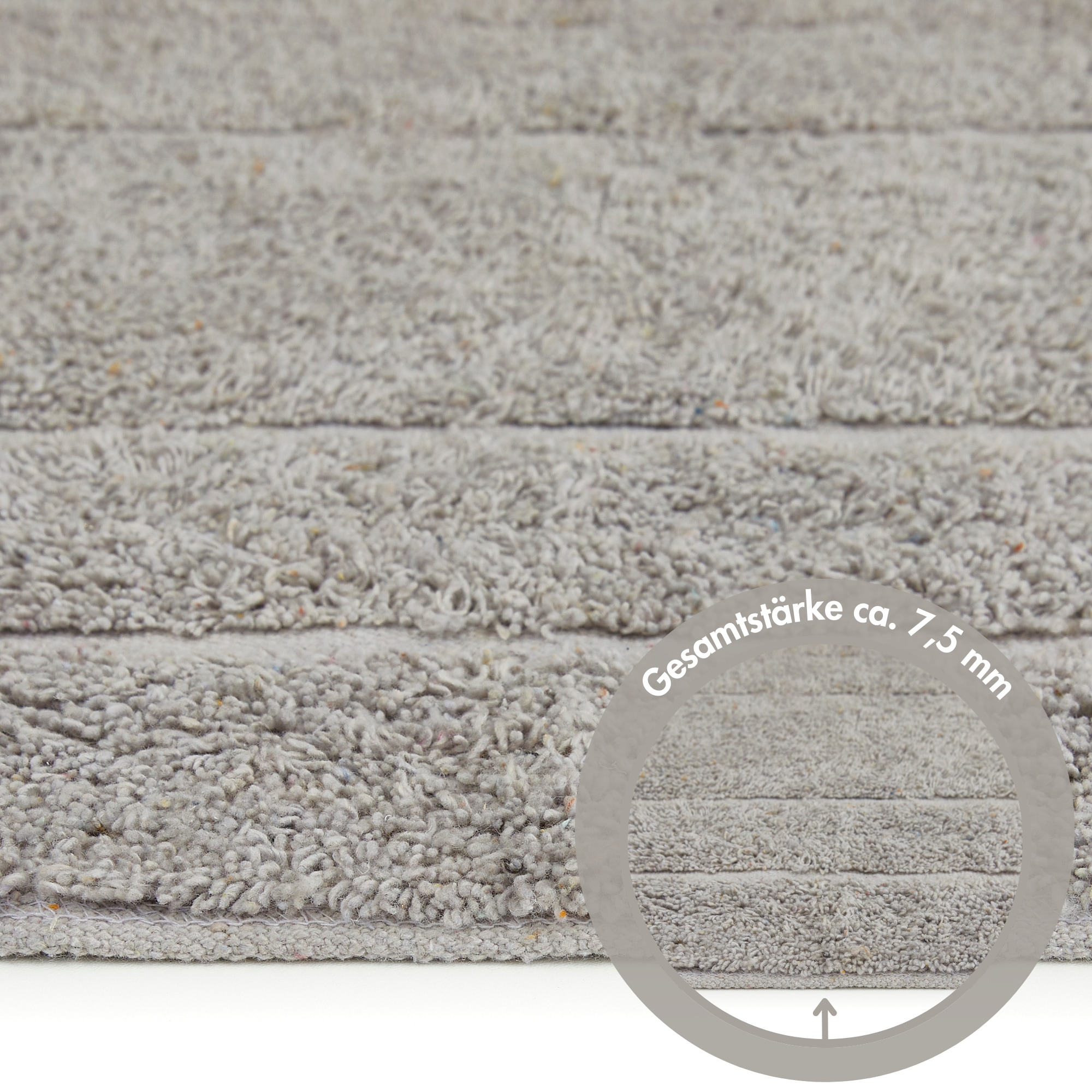 Andiamo Badematte »Havanna, 50x80 cm« Höhe 7,5 mm fussbodenheizungsgeeignet | schnell trocknend Badteppich, Uni Farben, Hoch-Tief Effekt, verschiedene Designs