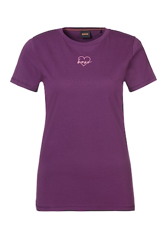 T-Shirt »C_Elogo_print6«, mit BOSS Logoschriftzug mit Mille Fleur Print