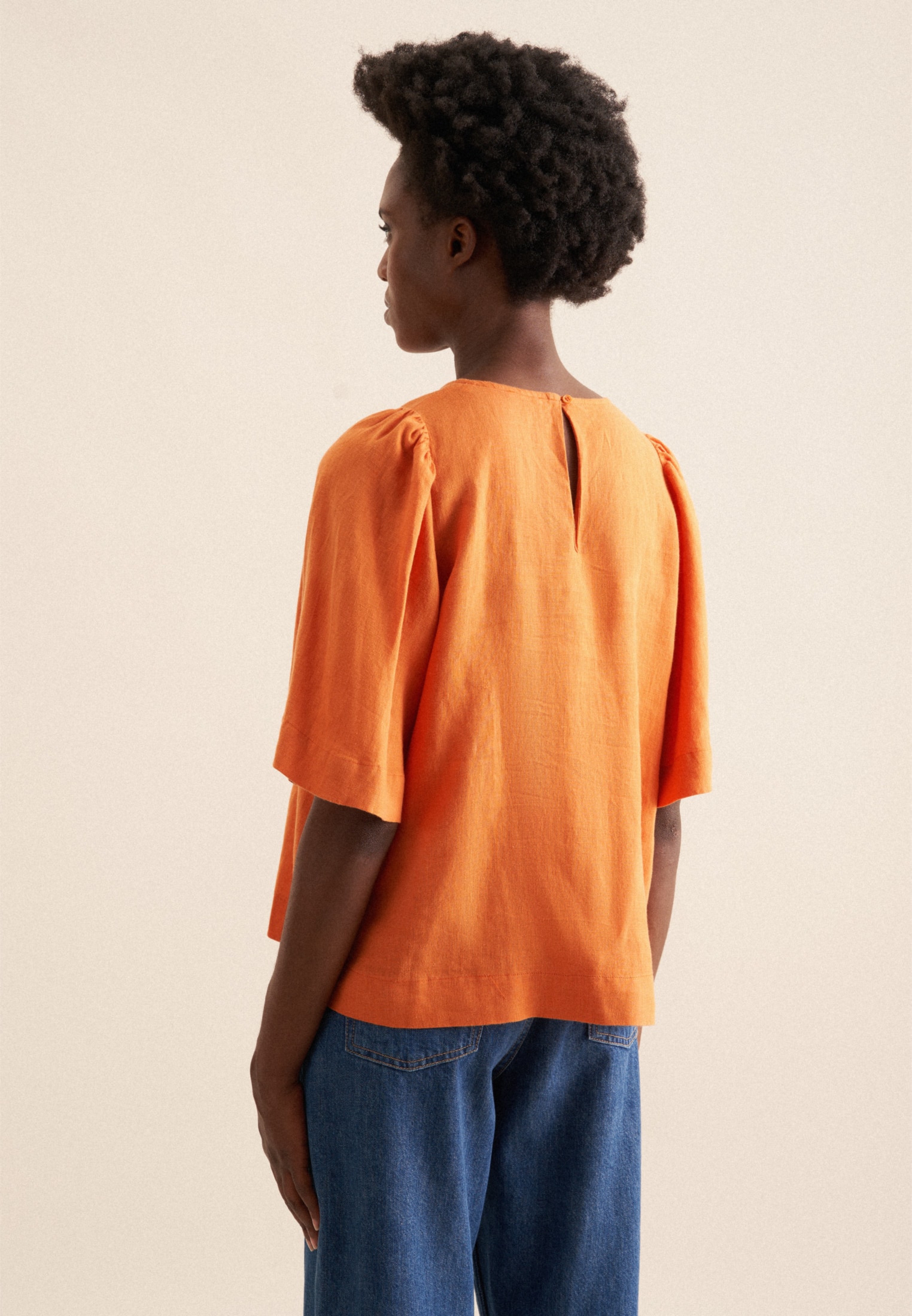 seidensticker Shirtbluse »Schwarze Rose« Kurzarm Rundhals Uni