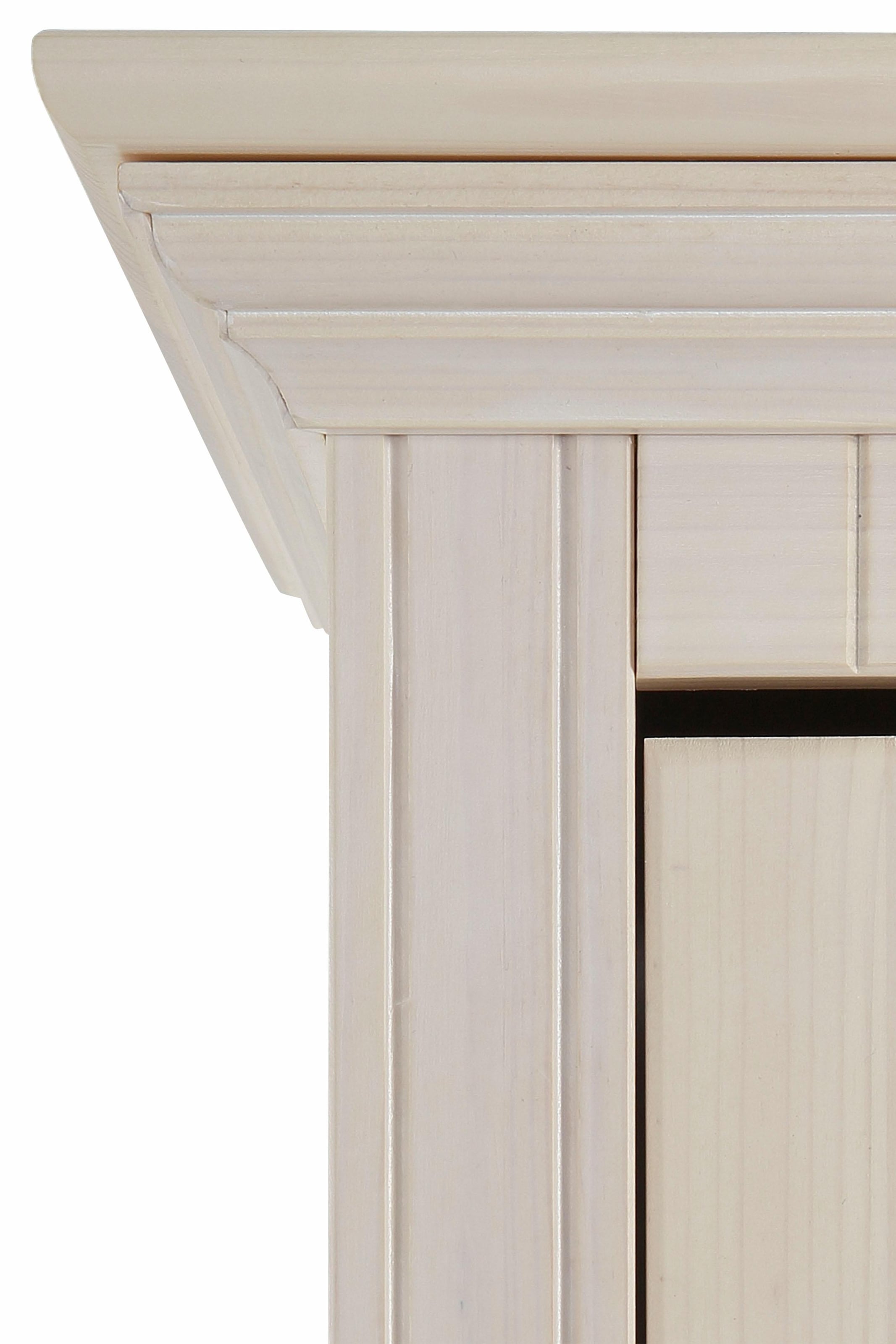 Home affaire Schuhschrank »Rustic«, aus massiver Kiefer, mit Spiegel, für ca. 16 Paar Schuhe
