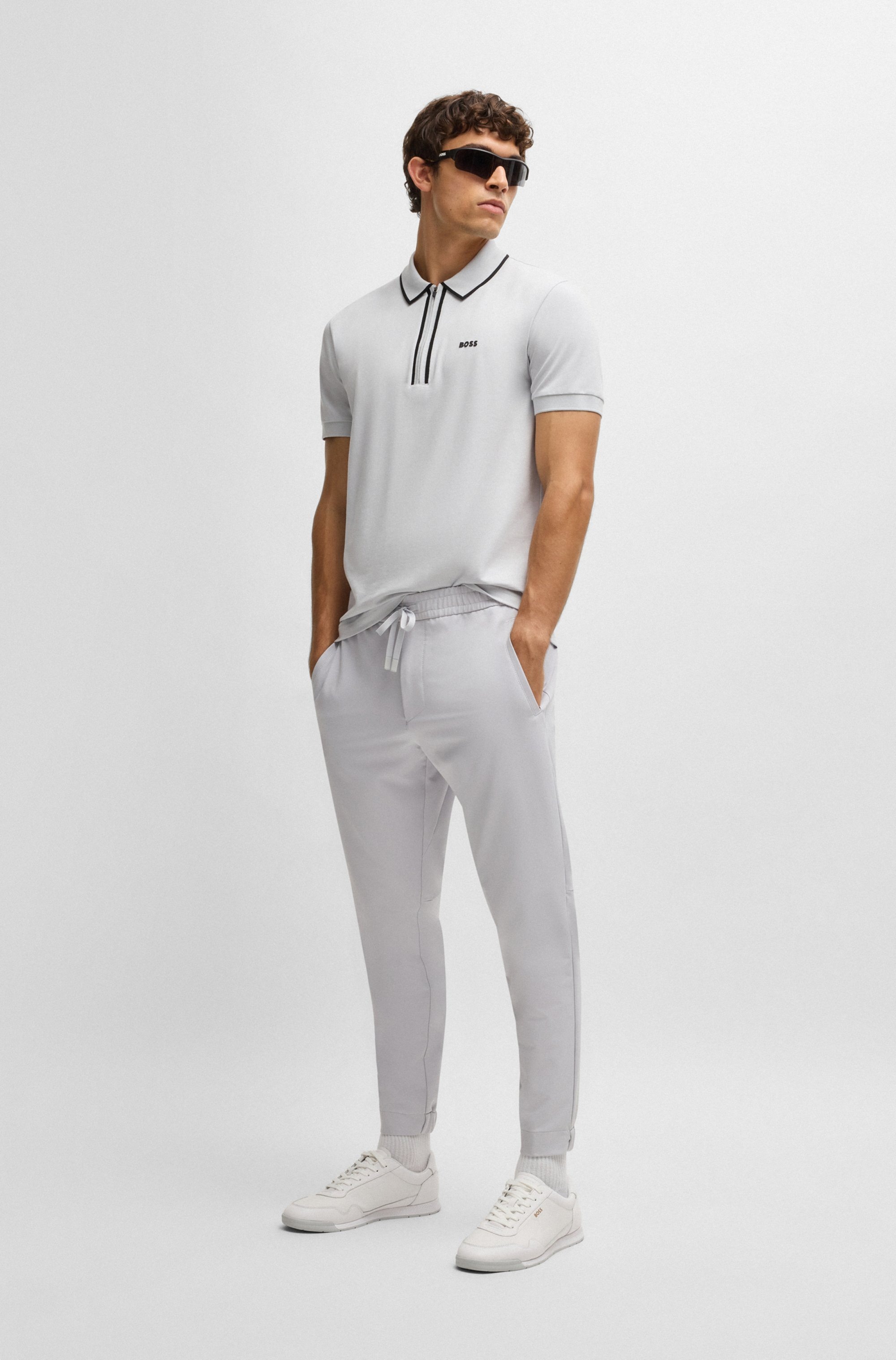 BOSS GREEN Stretch-Hose »T Flex«, mit elastischem Bund und Kordelzug