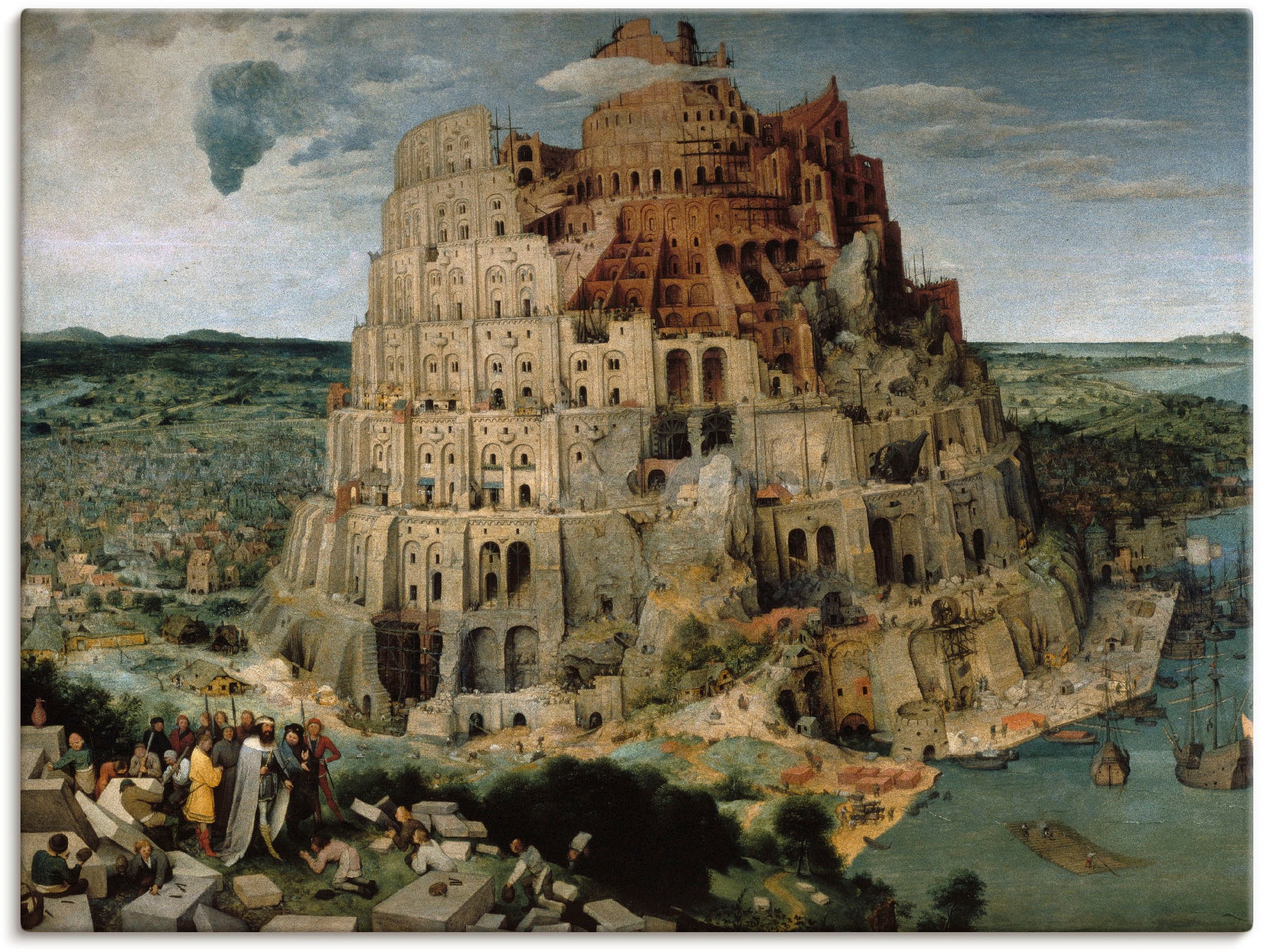 Image of Artland Wandbild "Der Turmbau von Babel. 1563" Gebäude 1 Stk. tlg. als Leinwandbild, Poster in verschied. Grössen